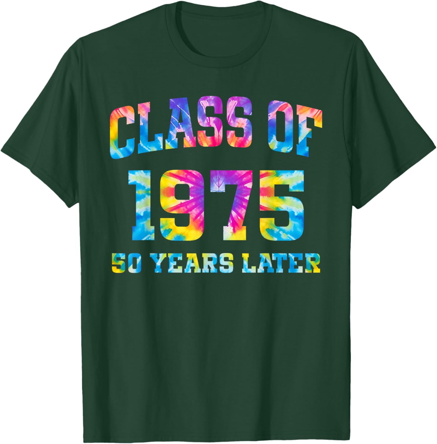 50th Class of 1975 Tie Dye Reunion Alumni T-Shirt for High School Memories - 6