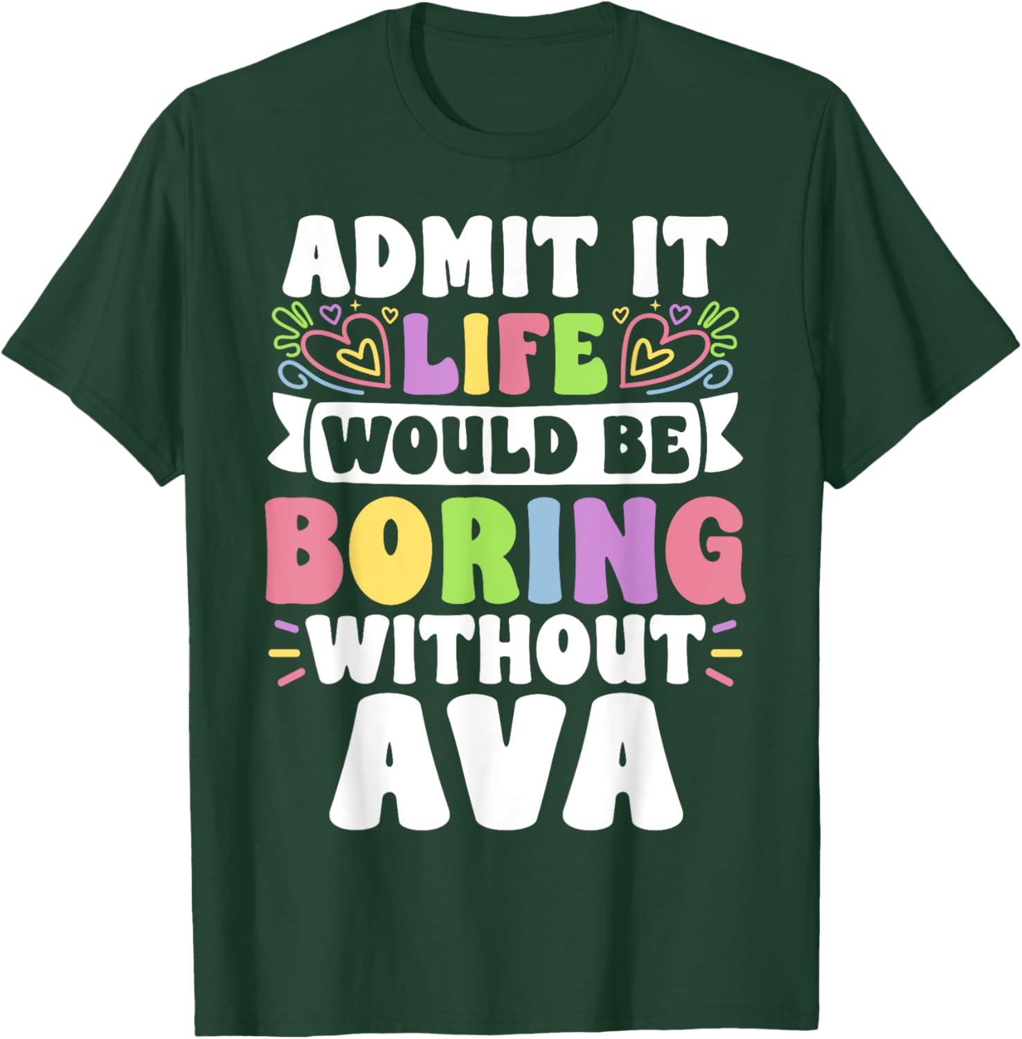 Ava Personalized Funny Family T-Shirt for Unique Style and Comfort - 2