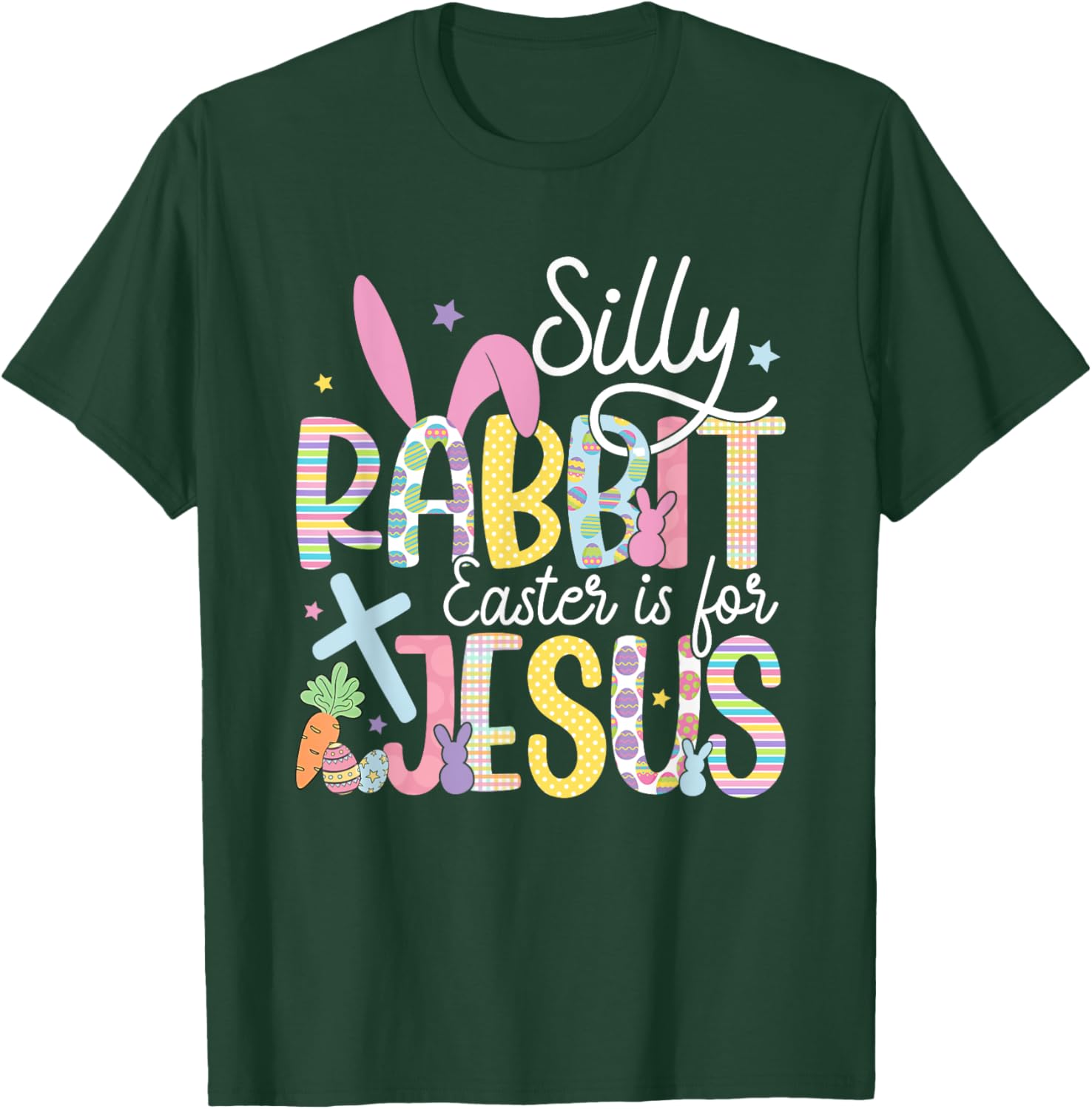 Silly Rabbit Easter is for Jesus Christian T-Shirt for Kids and Adults - 8
