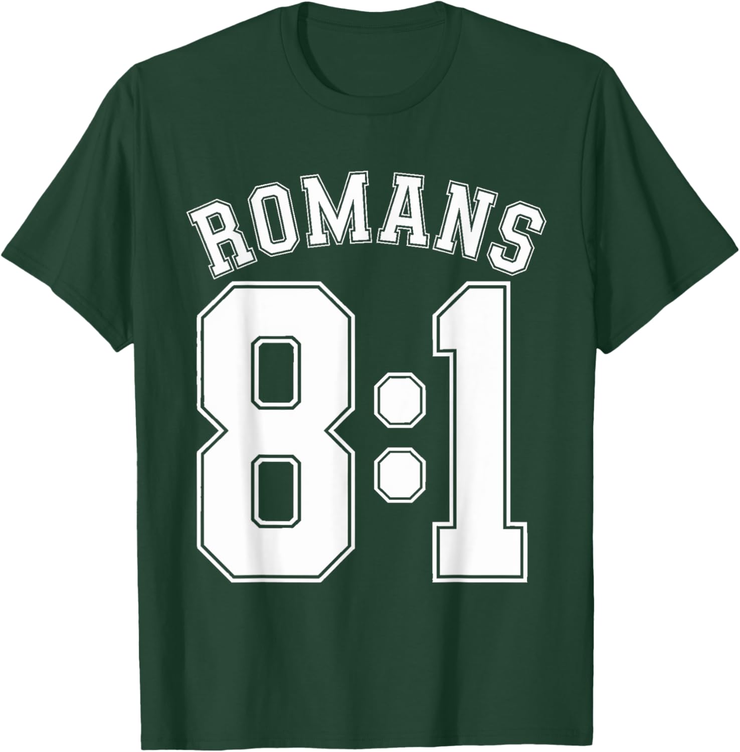 Romans 8:1 Sports Jersey T-Shirt for Christian Motivation and Faith - 6
