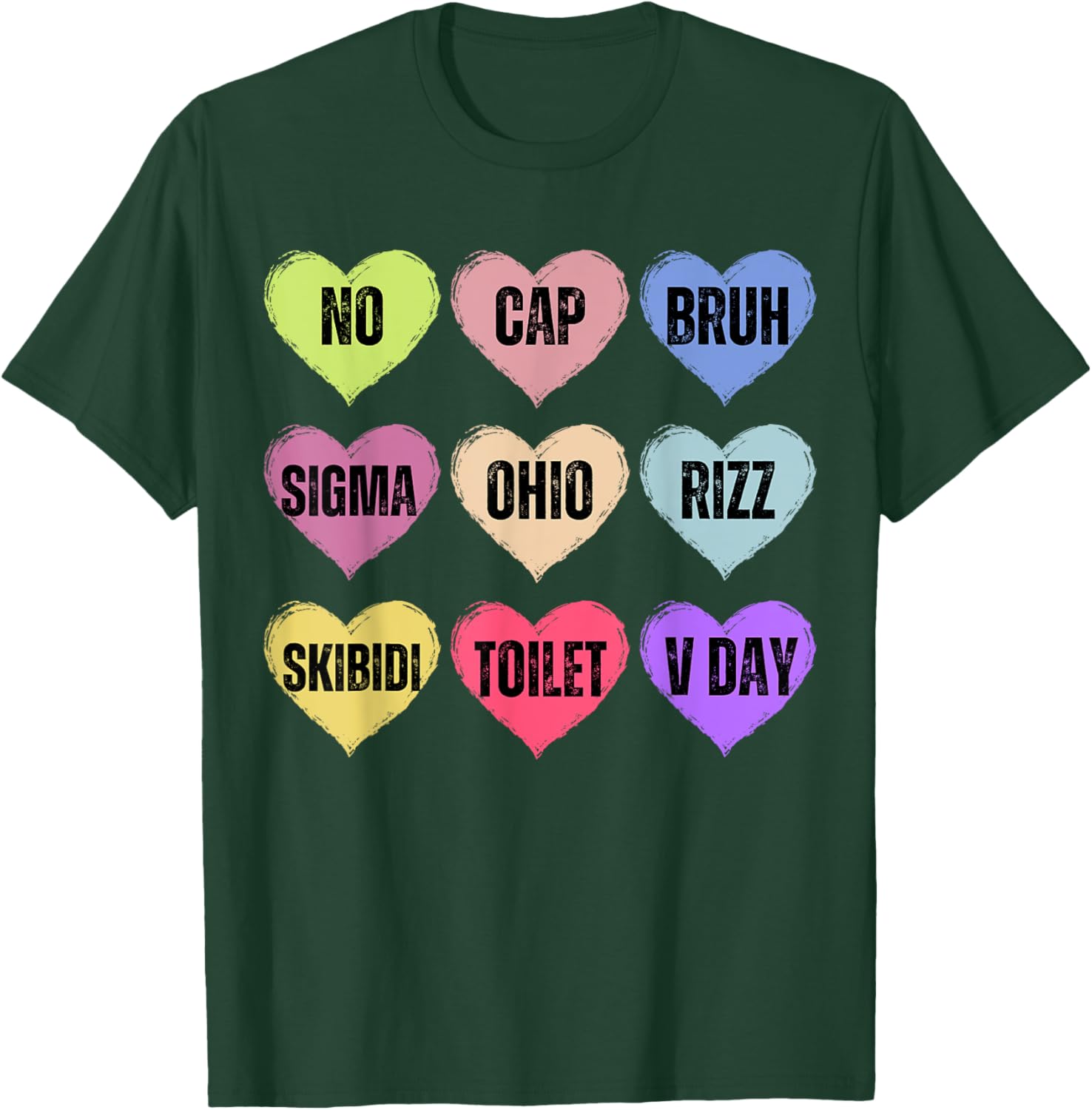 Skibidi Valentine's Day Funny Rizz No Cap T-Shirt for Couples - 18