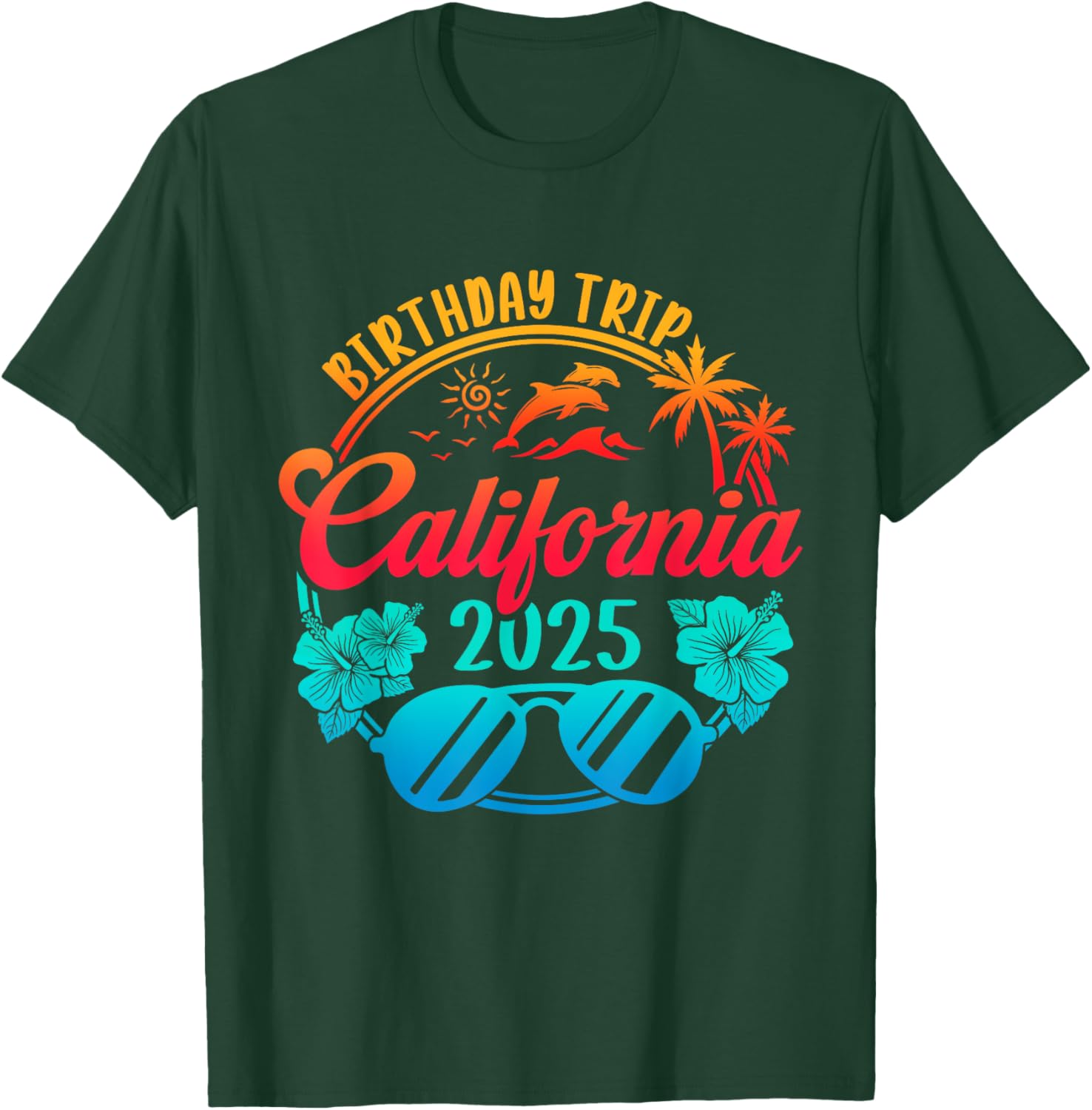 California Birthday Cruise Vacation T-Shirt for 2025 Celebration Fun - 10