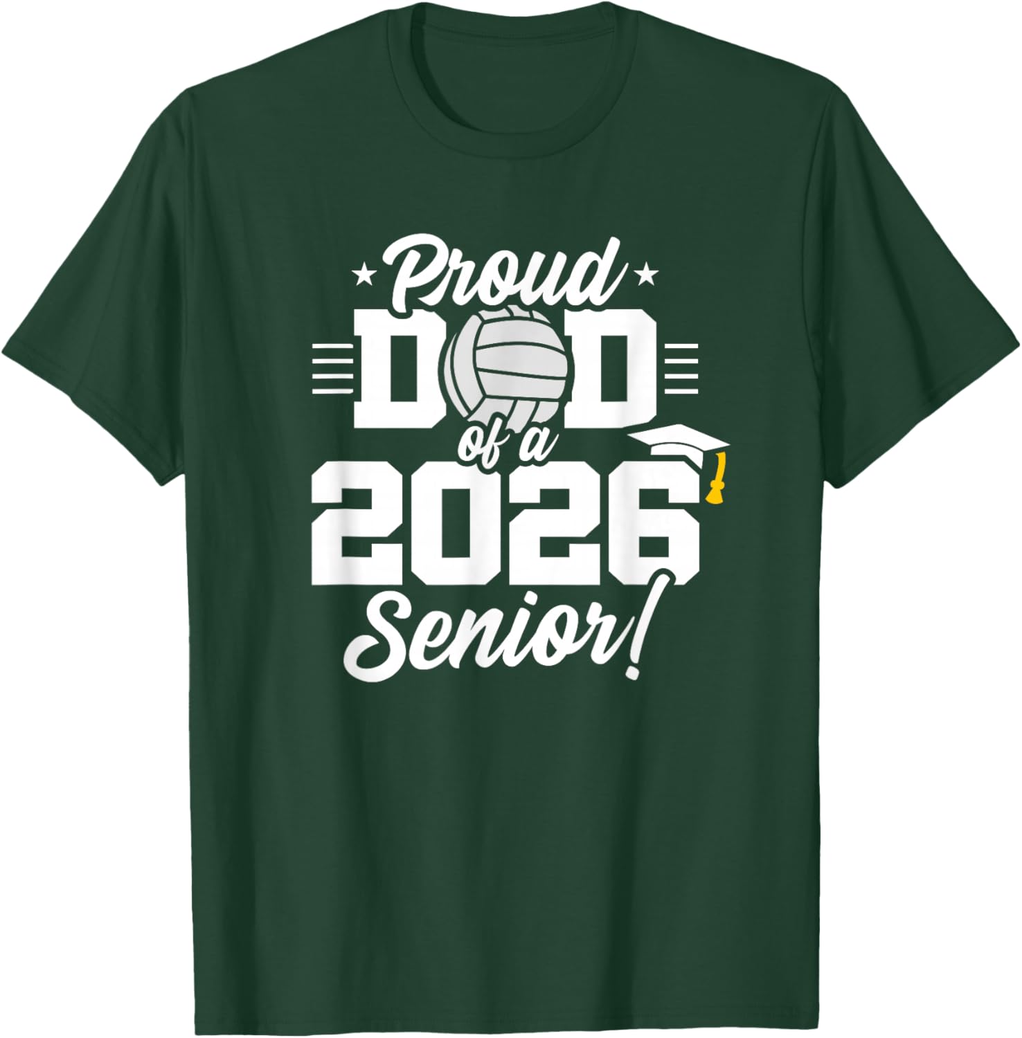 Class of 2026 Volleyball Dad Senior Year T-Shirt for Proud Parents - 14