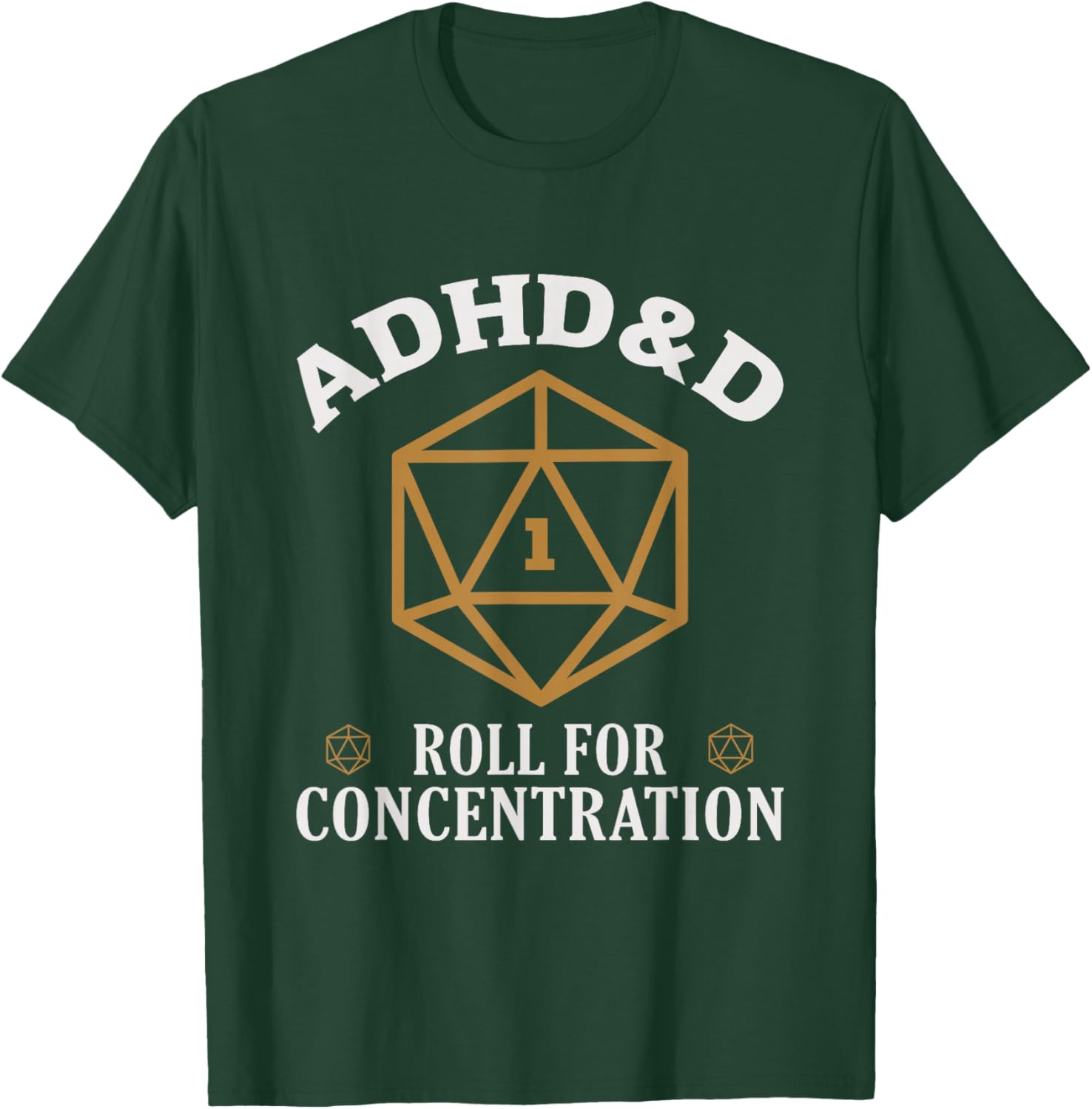 ADHD&D Roll For Concentration Funny Gamer T-Shirt for Tabletop Fans - 10
