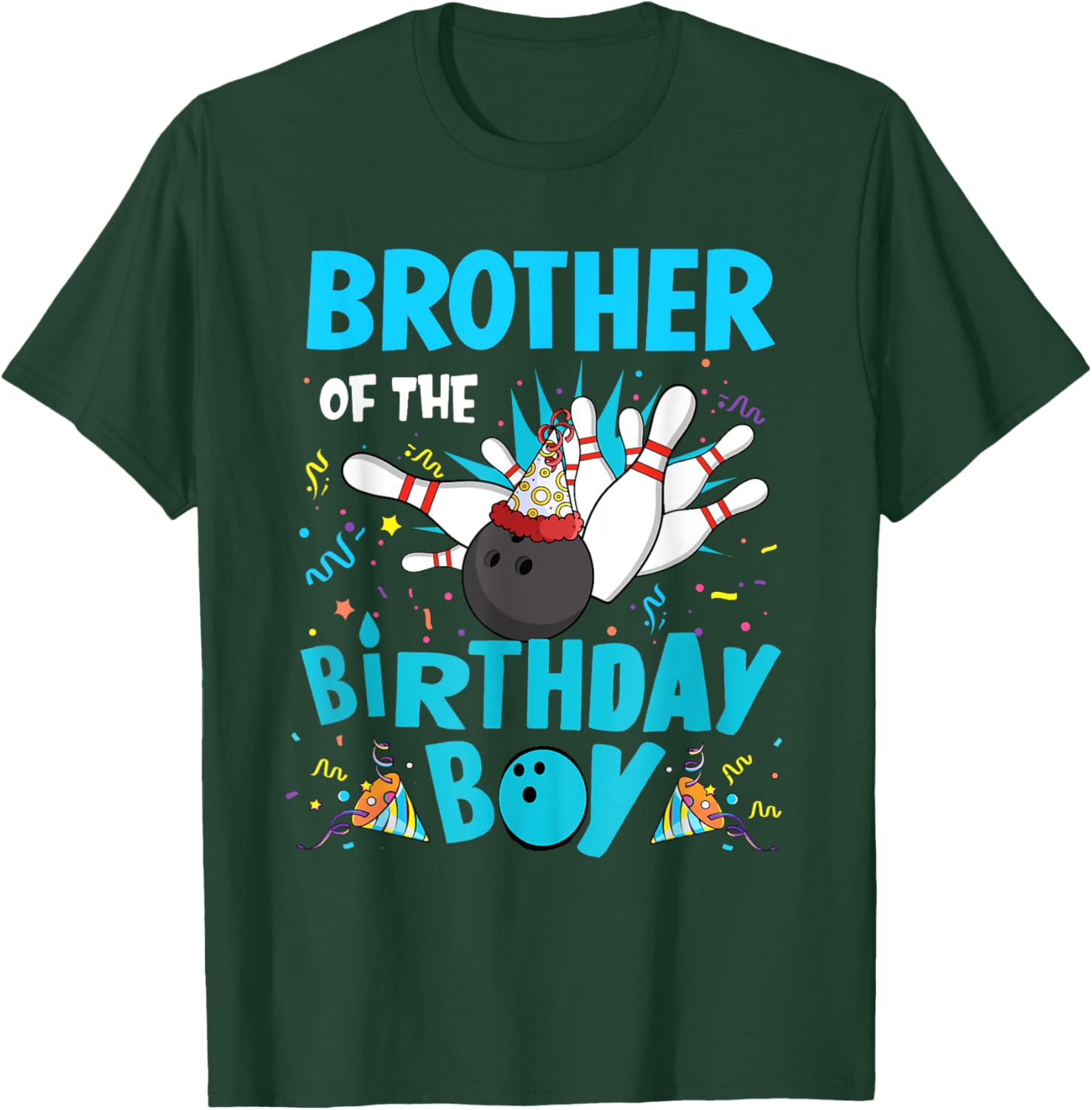 Brother Of The Birthday Boy Bowling Family Matching T-Shirt for Fun Celebrations - 11