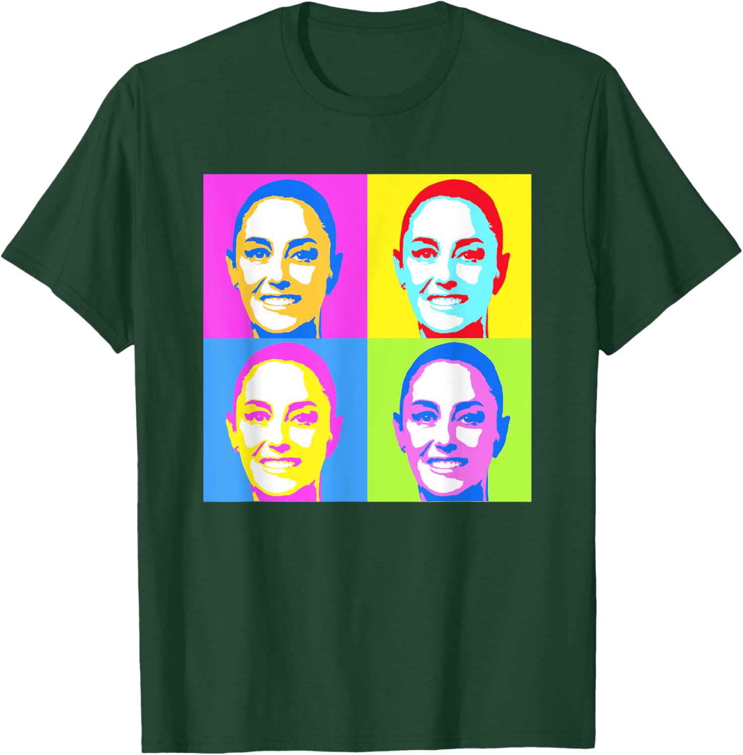 Claudia Sheinbaum Pop Art T-Shirt for Supporters of Mexico's President - 1