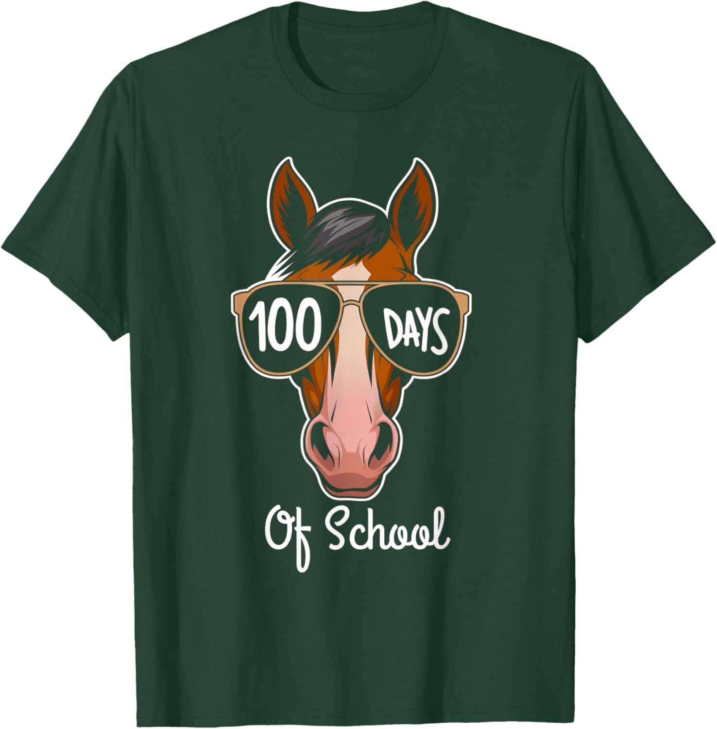 100th Day of School Cool Horse T-Shirt for Kids 100 Days Smarter - 10
