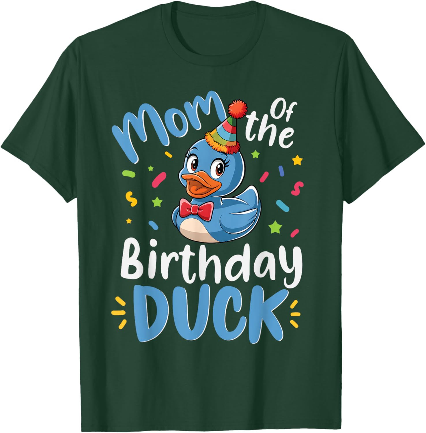 Blue Birthday Duck Family Matching T-Shirt for Mom and Kids - 13