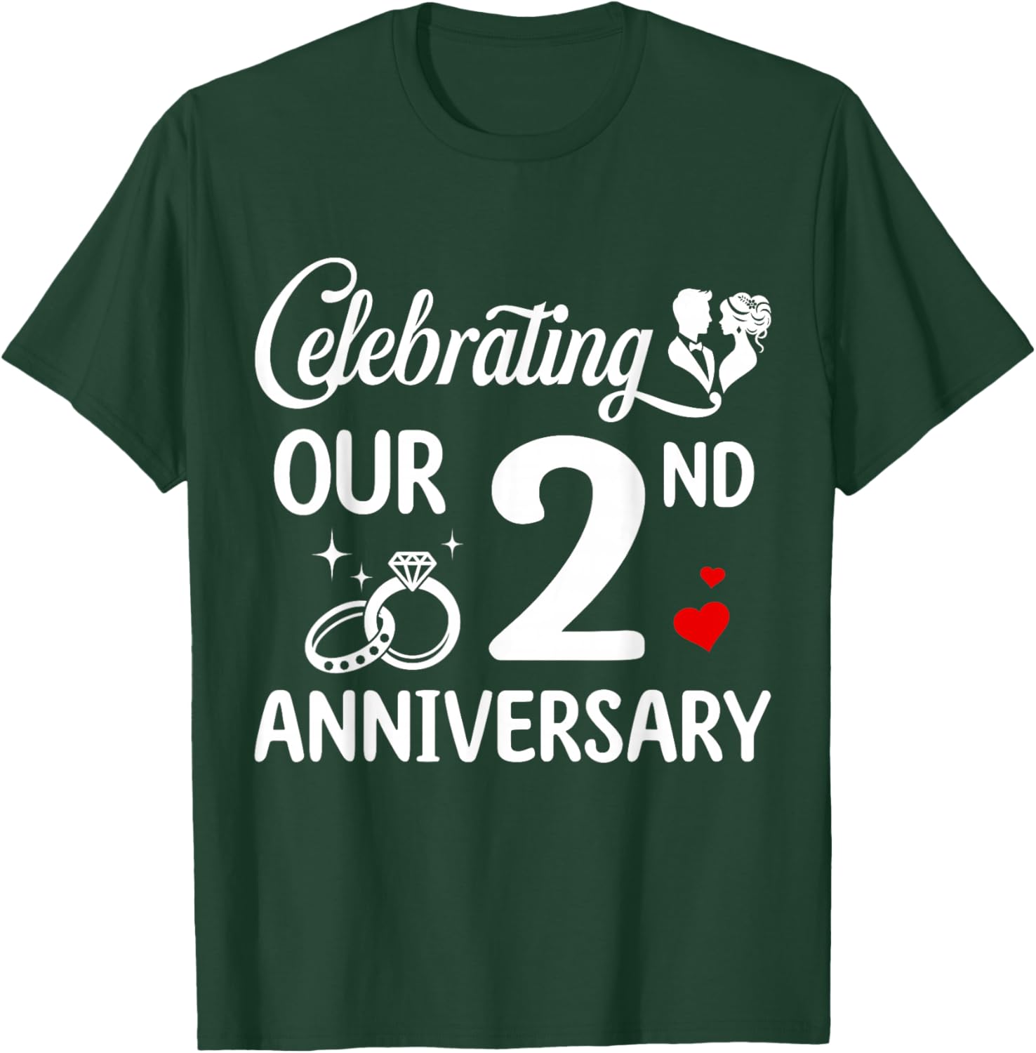 Celebrate Your 2nd Wedding Anniversary with Our Fun Marriage T-Shirt - 1
