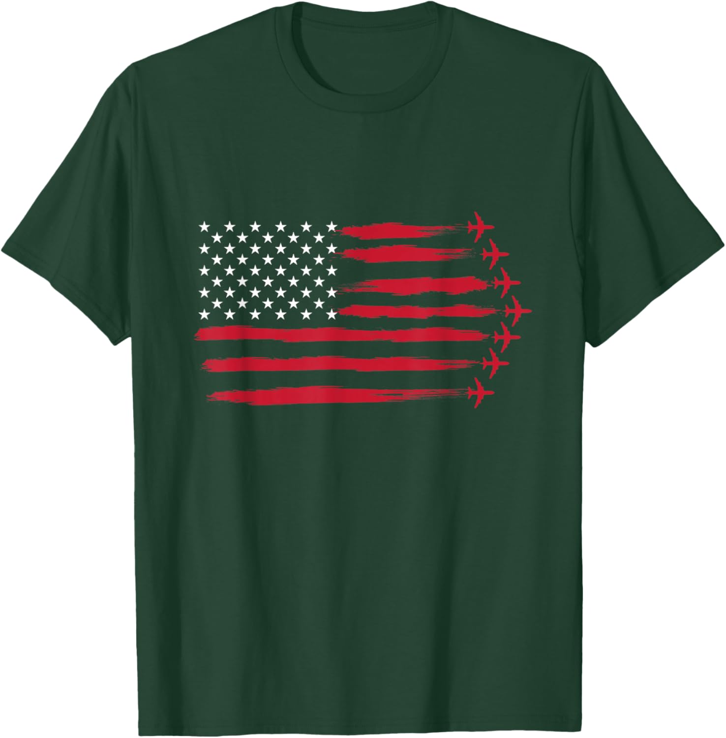 US Flag Airplanes T-Shirt for Airline Pilots and Aviation Lovers - 2