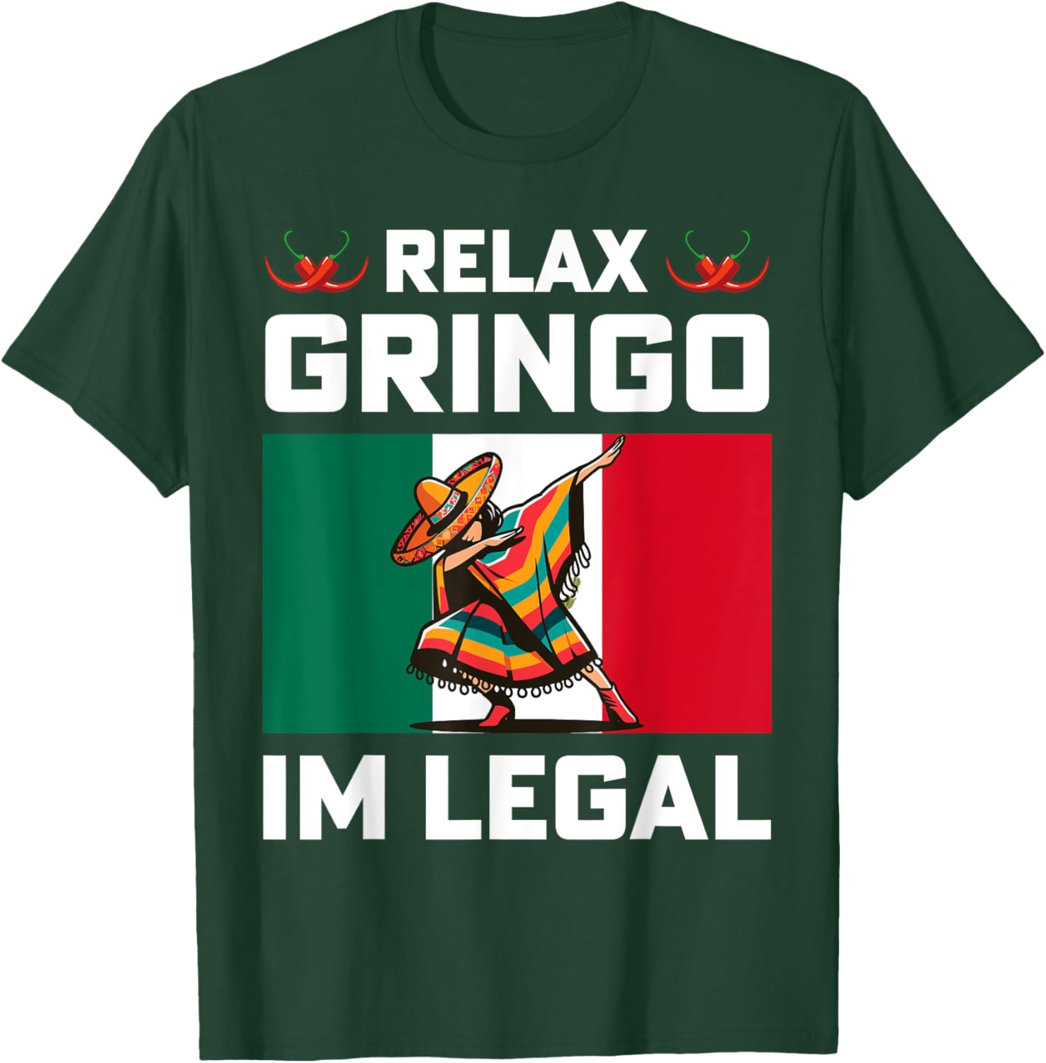 Cinco de Mayo Relax Gringo I'm Legal Dabbing Boy T-Shirt for Fun Celebrations - 5