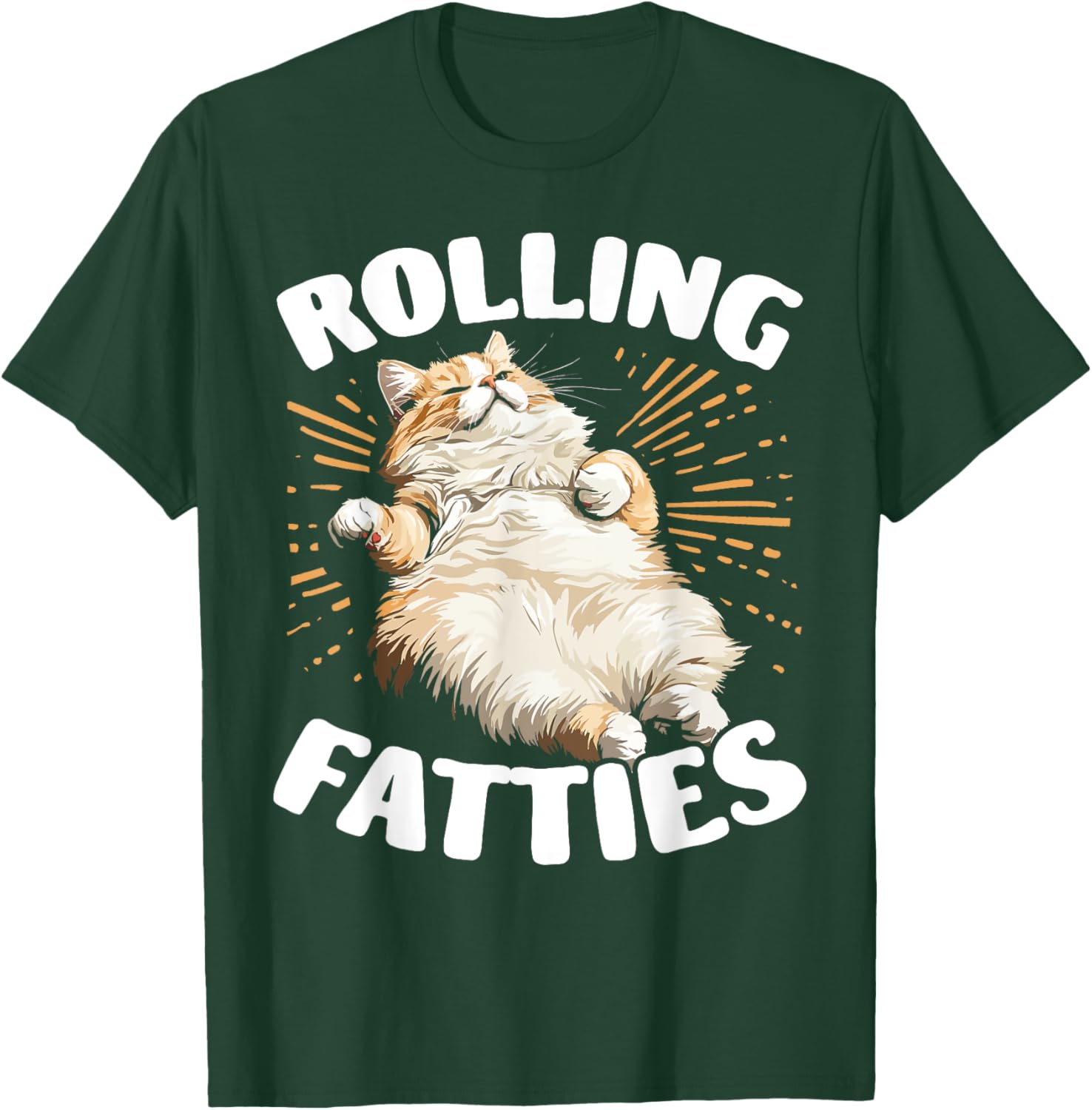 Cute Cat Rolling Fatties T-Shirt for Men and Women Cat Lovers - 1