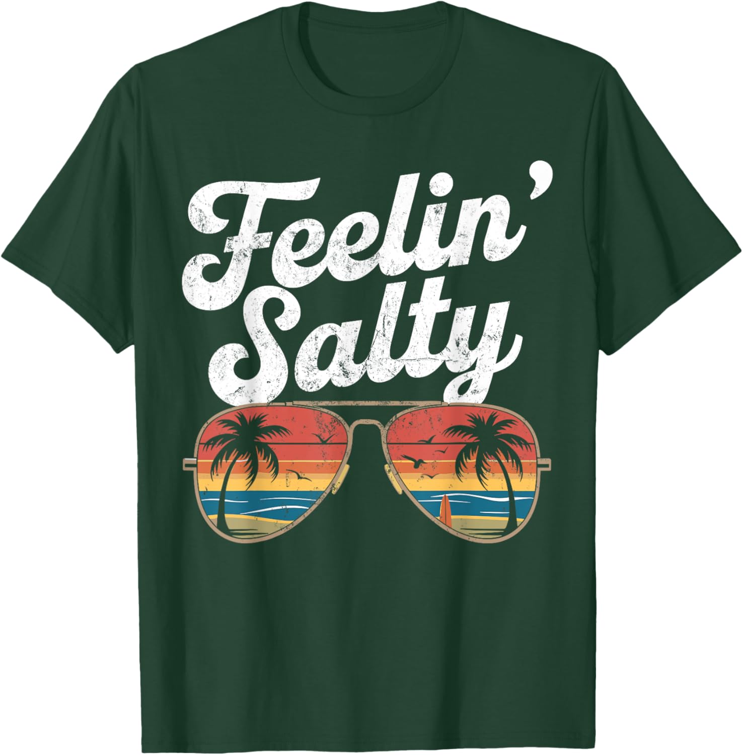 Funny Feelin Salty Vintage 70's Retro Beach Summer Vacation T-Shirt - 20