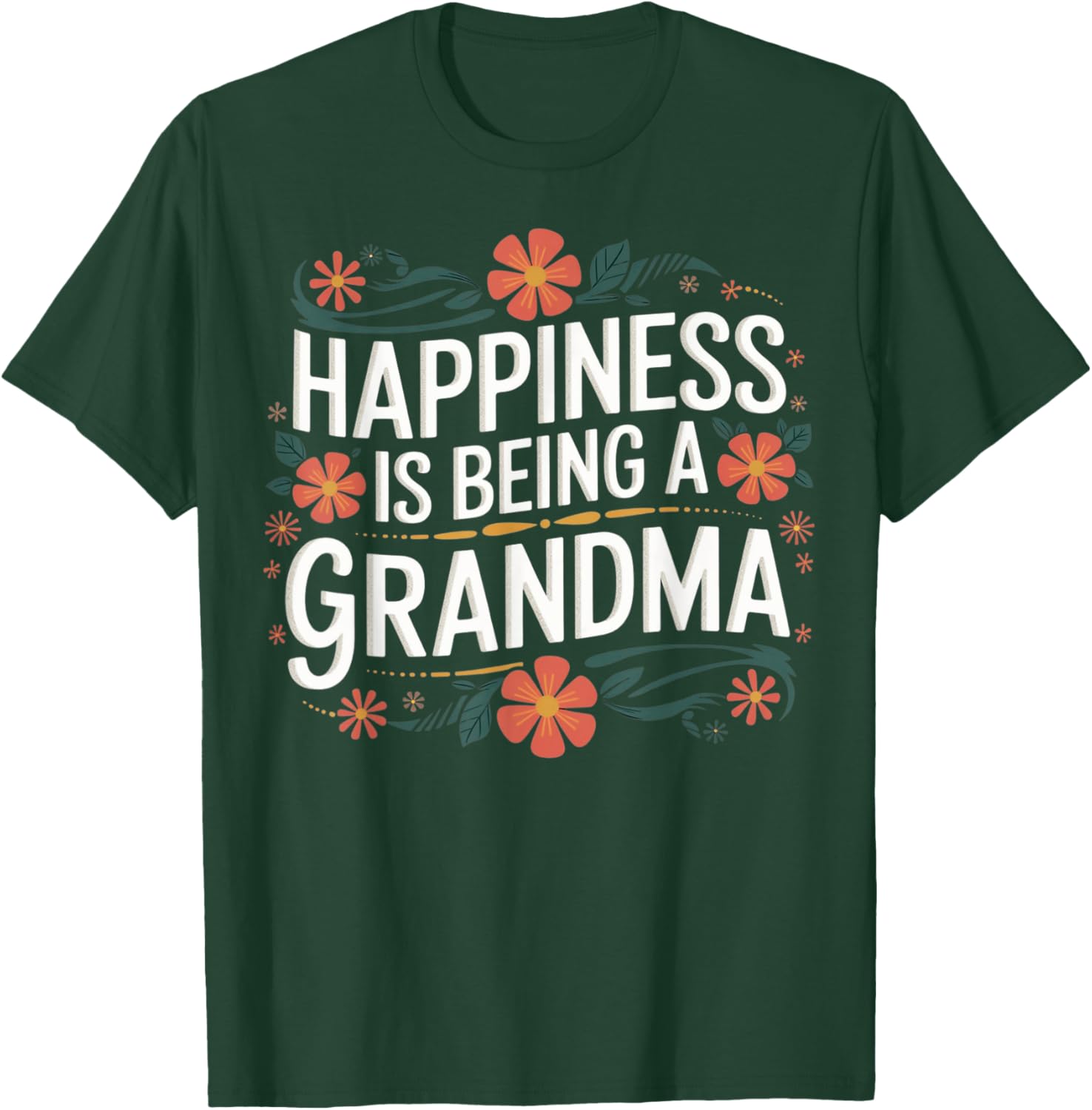 Women's Floral Grandma T-Shirt: Celebrate Your Happiness as a New Grandmother - 6