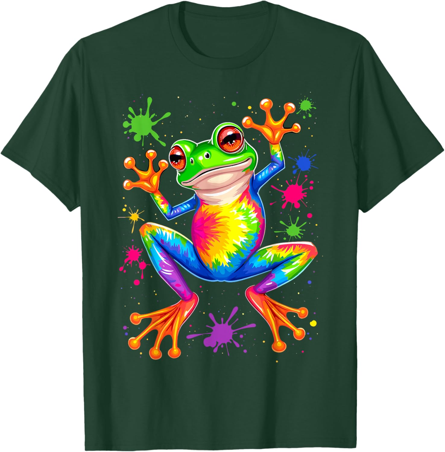 Cool Frog Tie Dye T-Shirt for Unique Style and Comfort - Fun Apparel - 8