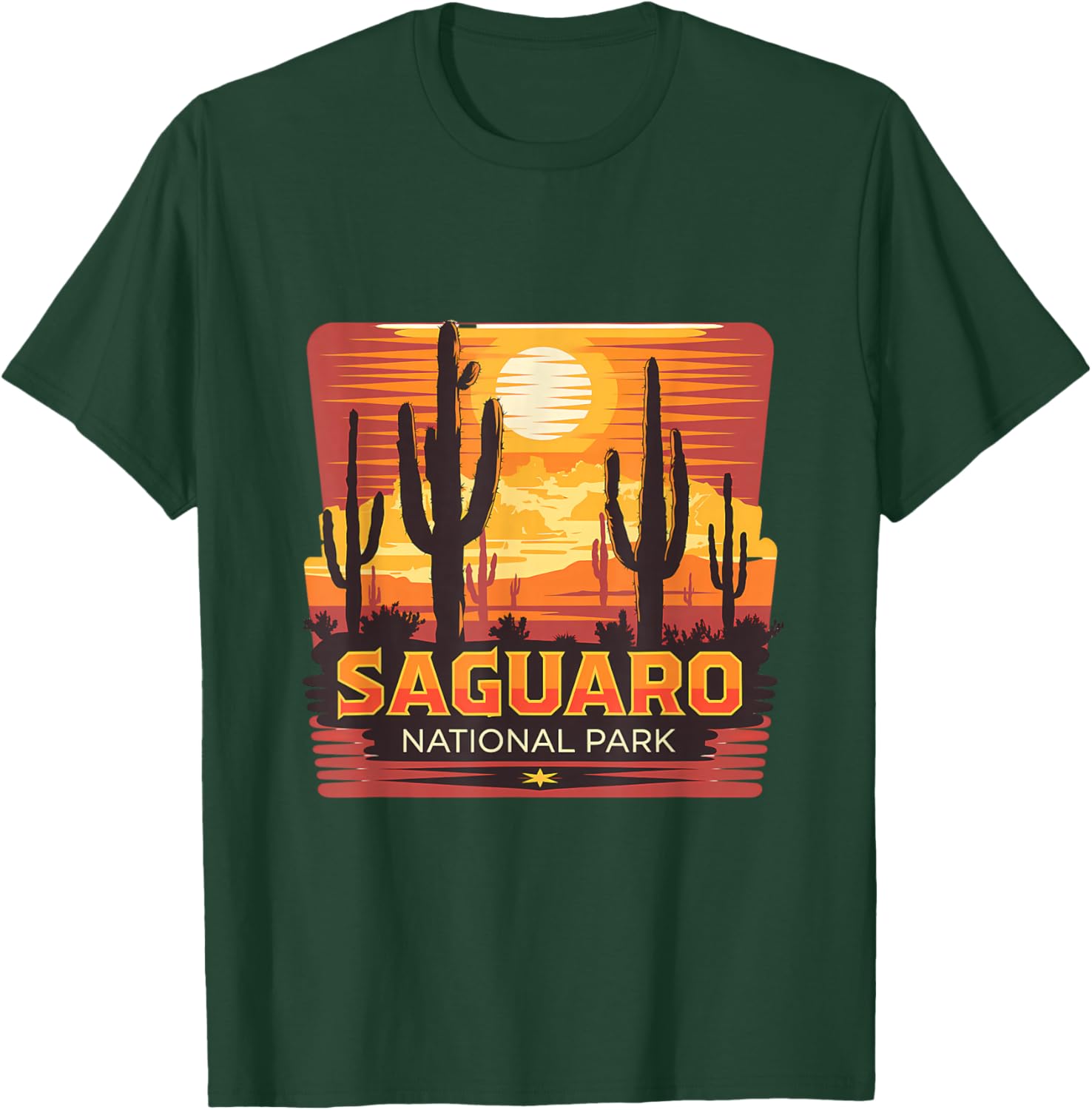 Saguaro National Park Desert Sun Scene T-Shirt for Nature Lovers - 12