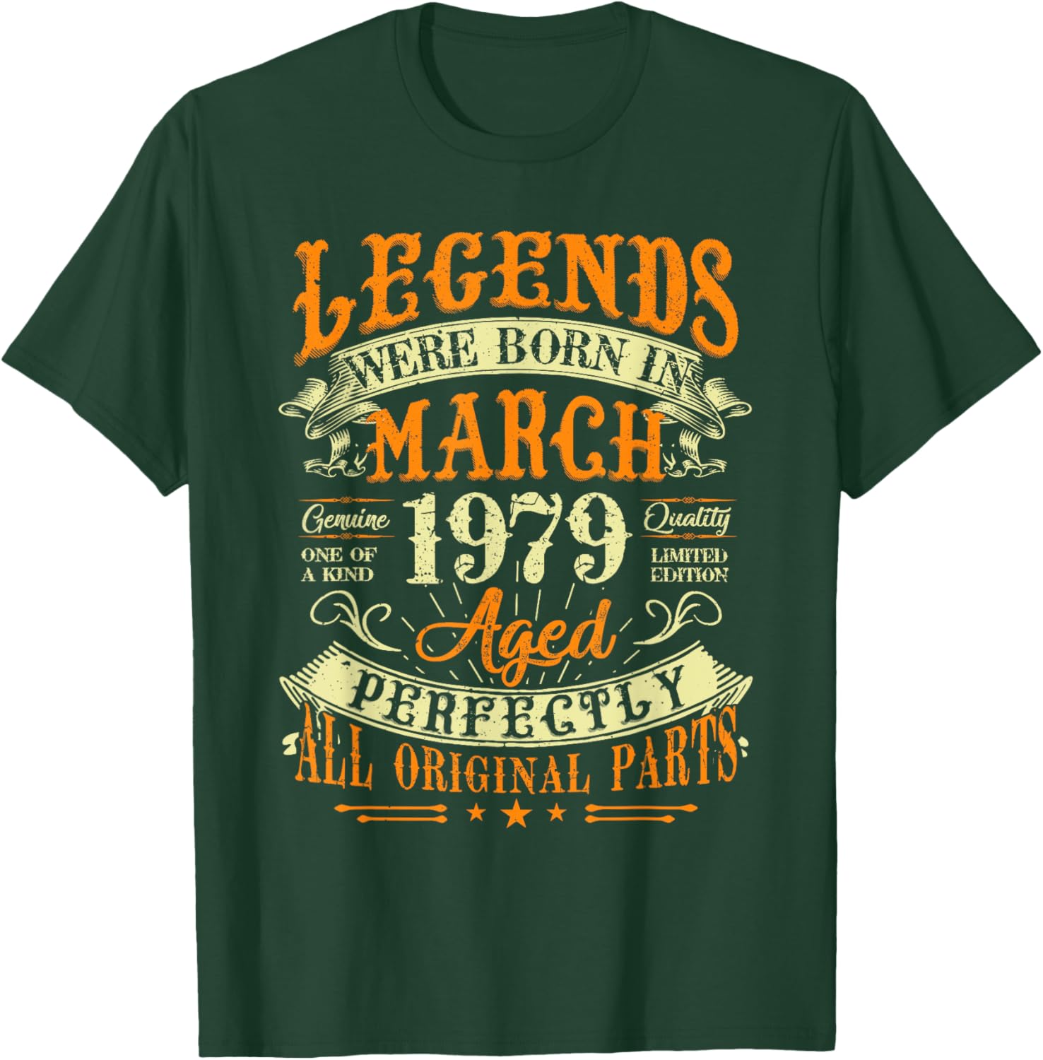 46th Birthday Gift T-Shirt for Legends Born in March 1979 - 12