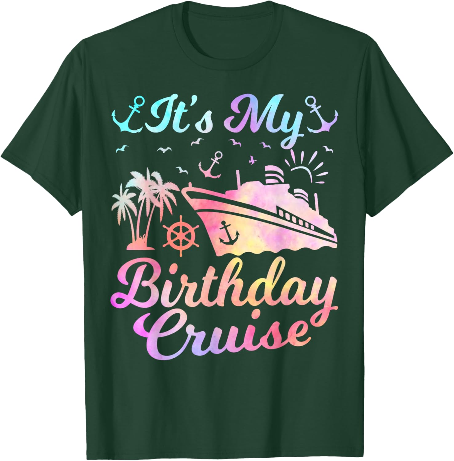 Fun Birthday Cruise Vacation T-Shirt for Men and Women - Perfect Party Apparel - 3