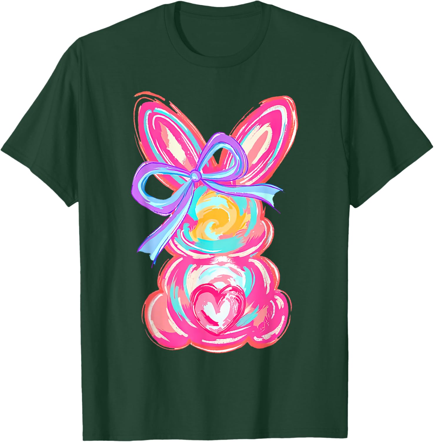 Coquette Bow Bunny Easter Shirt for Women and Girls Fun T-Shirt - 24