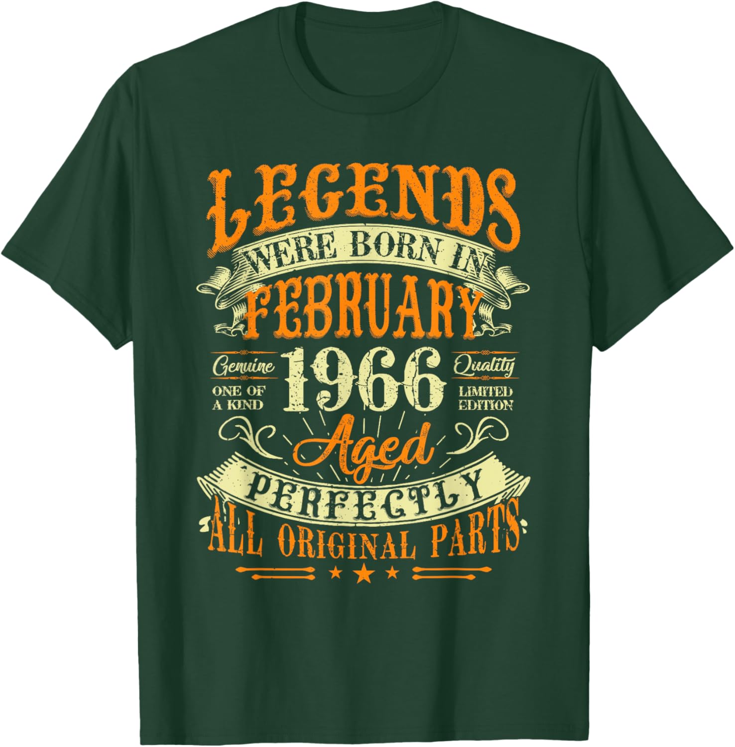 59th Birthday Gift T-Shirt for Legends Born February 1966 Stylish Design - 8