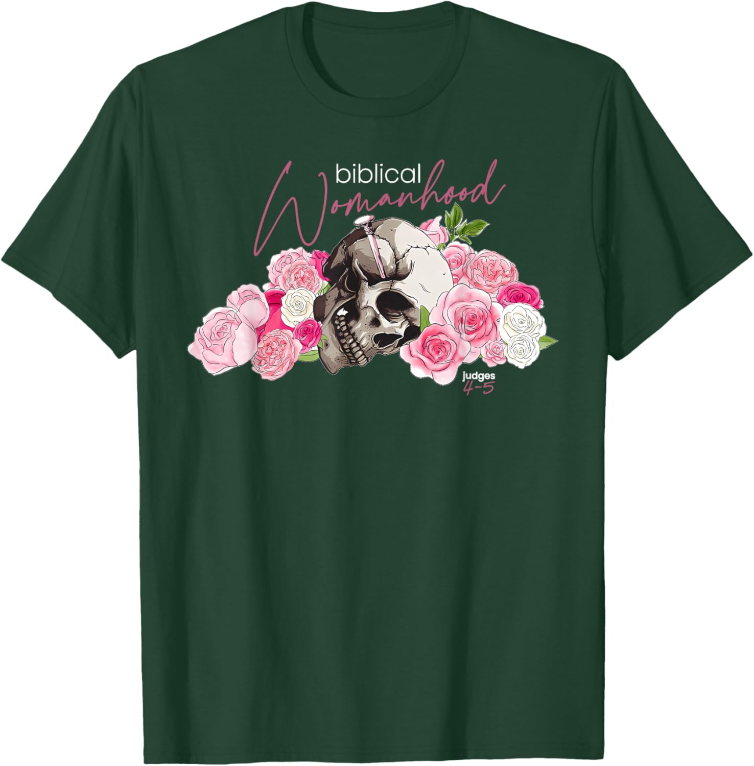 Biblical Womanhood Deborah T-Shirt for Christian Women - Judges 4-5 Design - 14