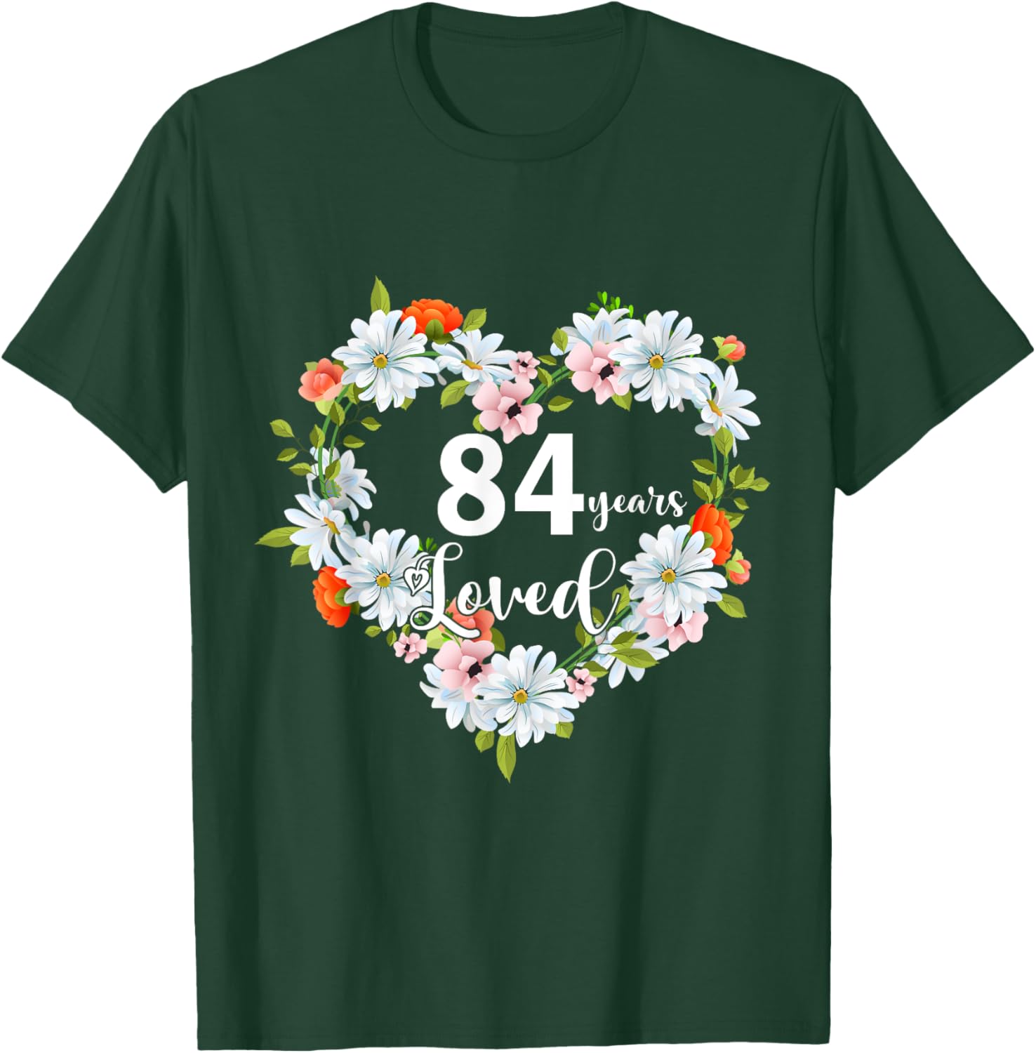 84th Birthday Gift T-Shirt for Women - 84 Years Loved 1941 Design - 27