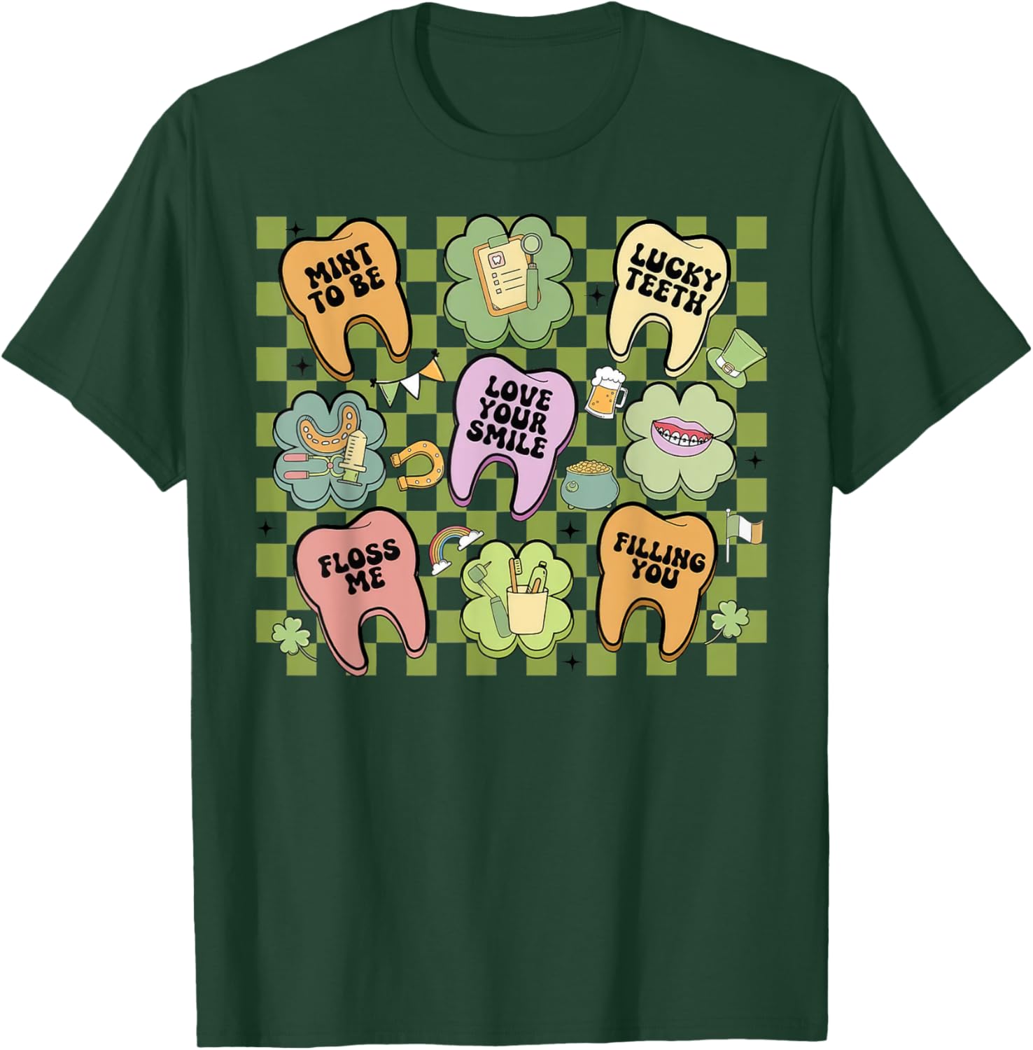 Retro Irish Dentist T-Shirt for St Patrick's Day Dental Squad Fun - 14
