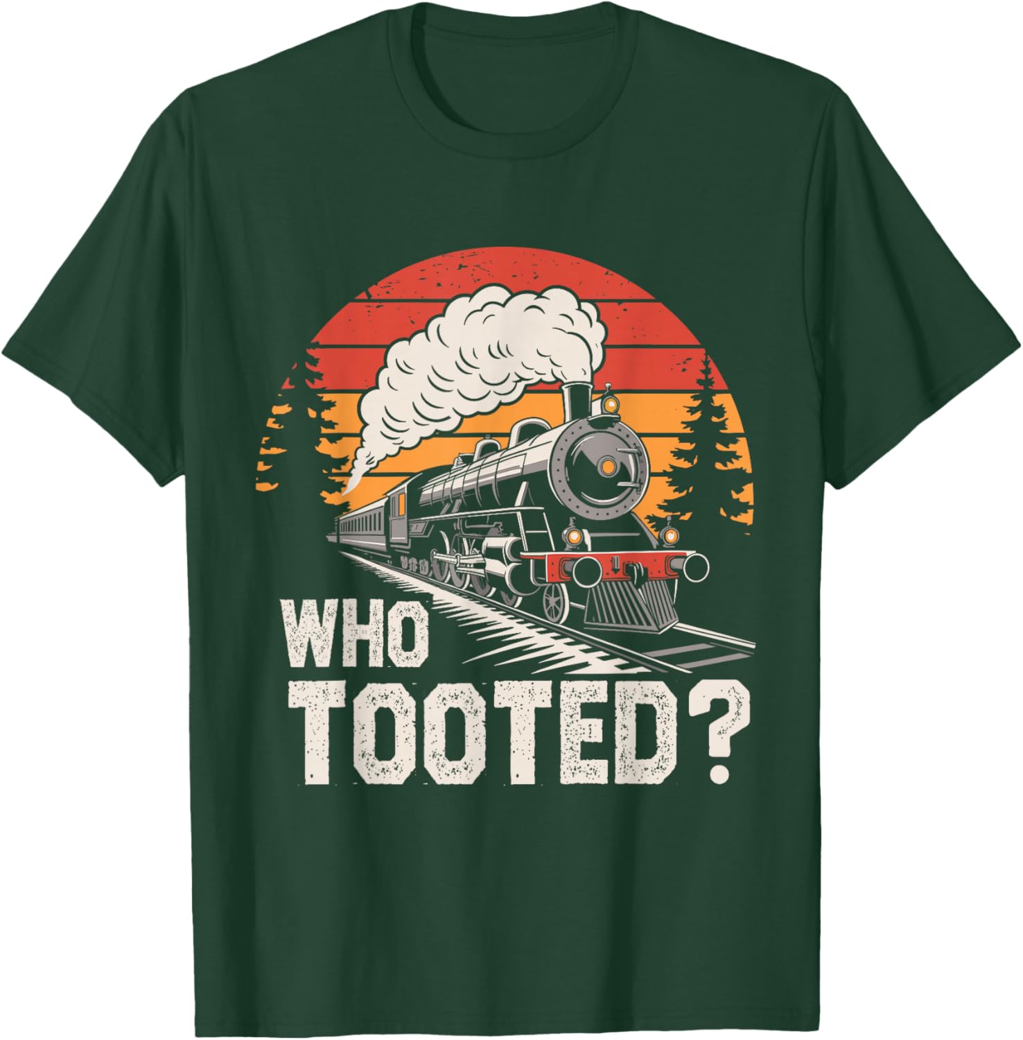 Who Tooted Train Lover T-Shirt for Boys Men Women Kids Fun Railroad Tee - 6