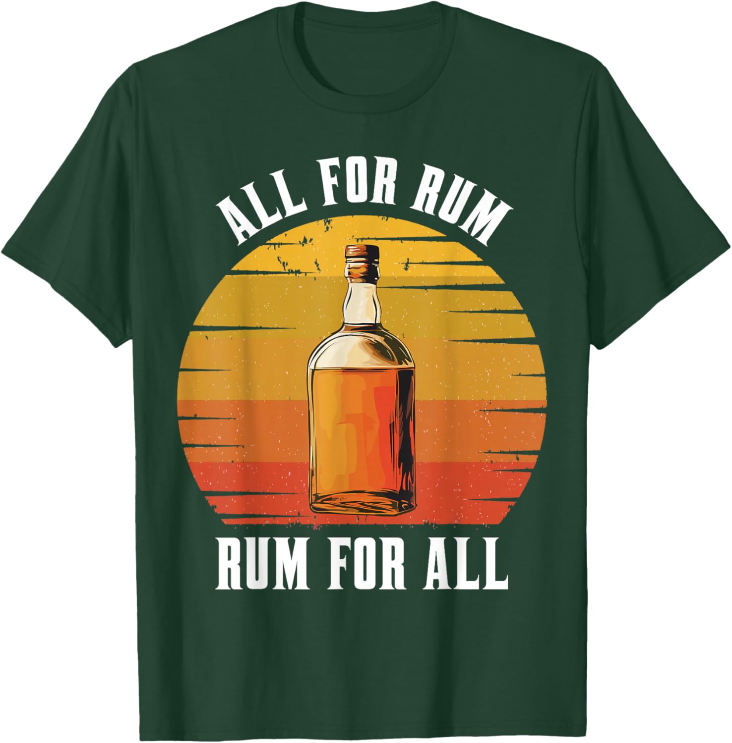 Vintage Rum Lovers T-Shirt for Drink Enthusiasts - All for Rum Design - 11