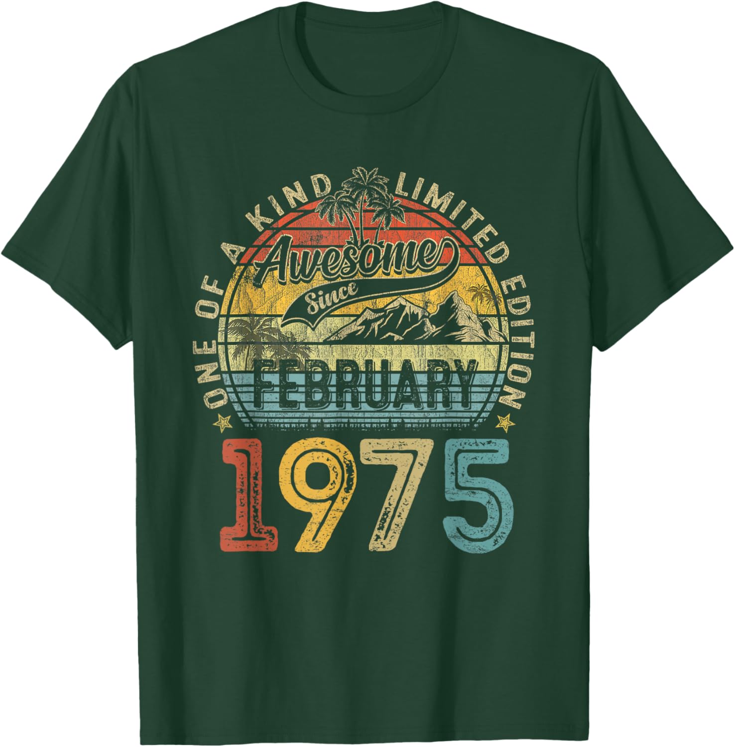 Funny Vintage 50th Birthday T-Shirt for Women - February 1975 Design - 11