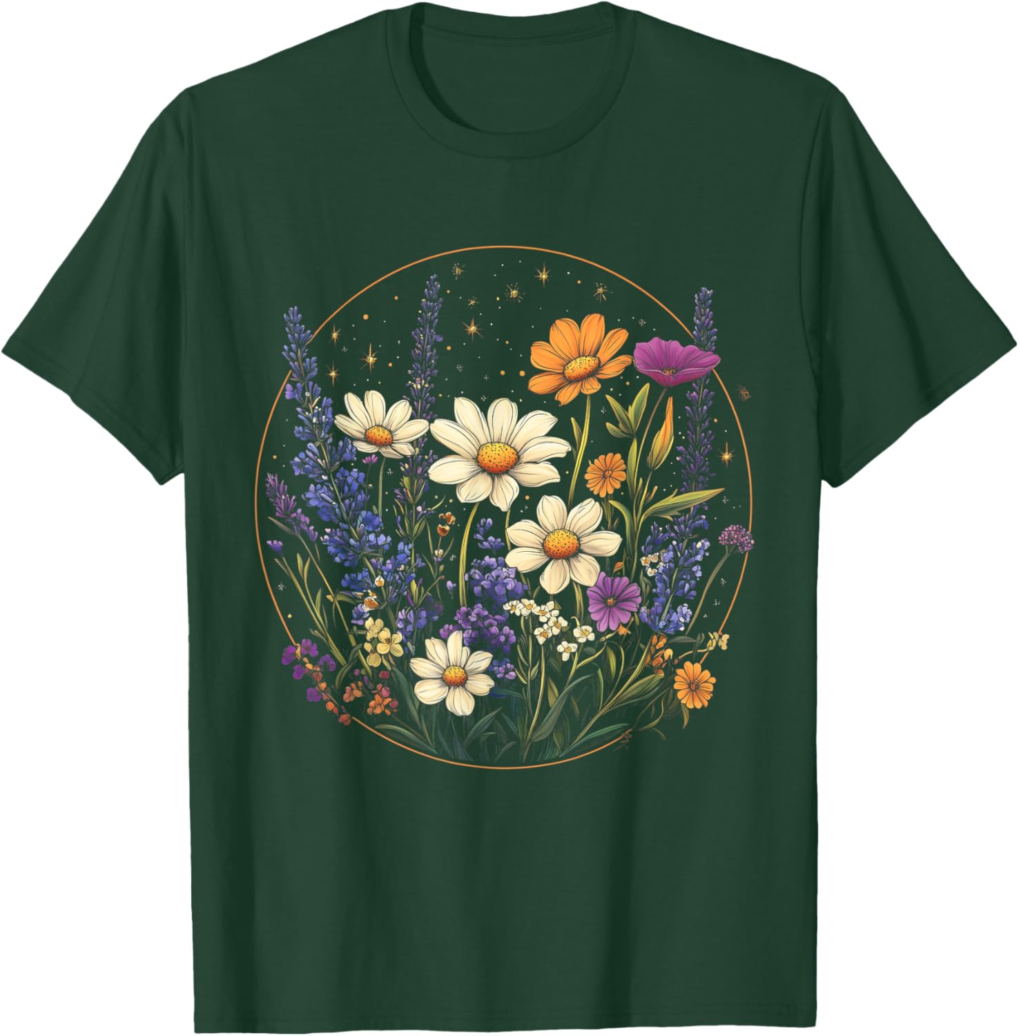 Vintage Wildflower Daisy Lavender Spring T-Shirt for Nature Lovers - 4