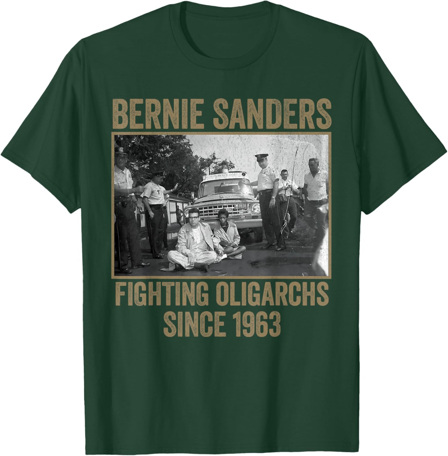 Bernie Fighting Oligarchs Protest T-Shirt for Activists and Supporters - 11