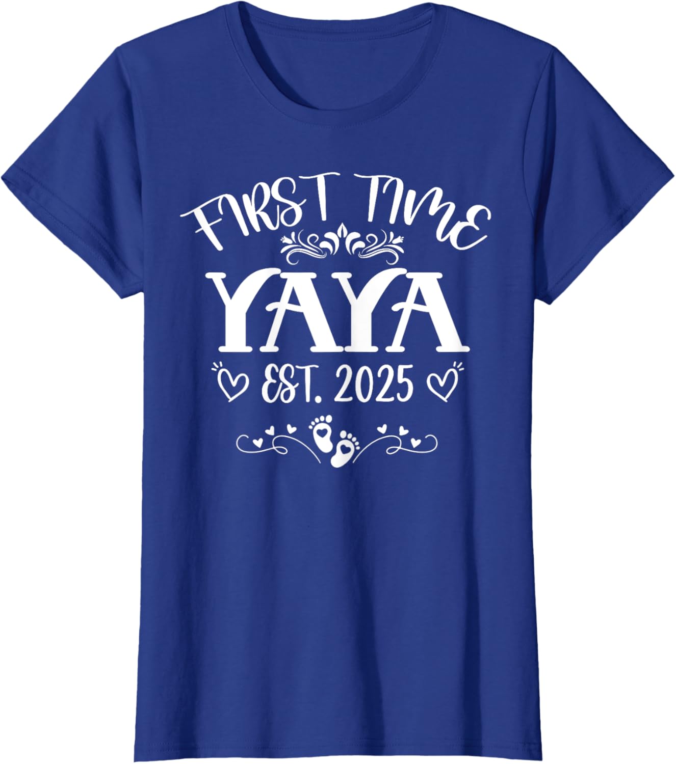 Womens First Time Yaya Est 2025 Soon to Be Mom Mother's Day T-Shirt - 5