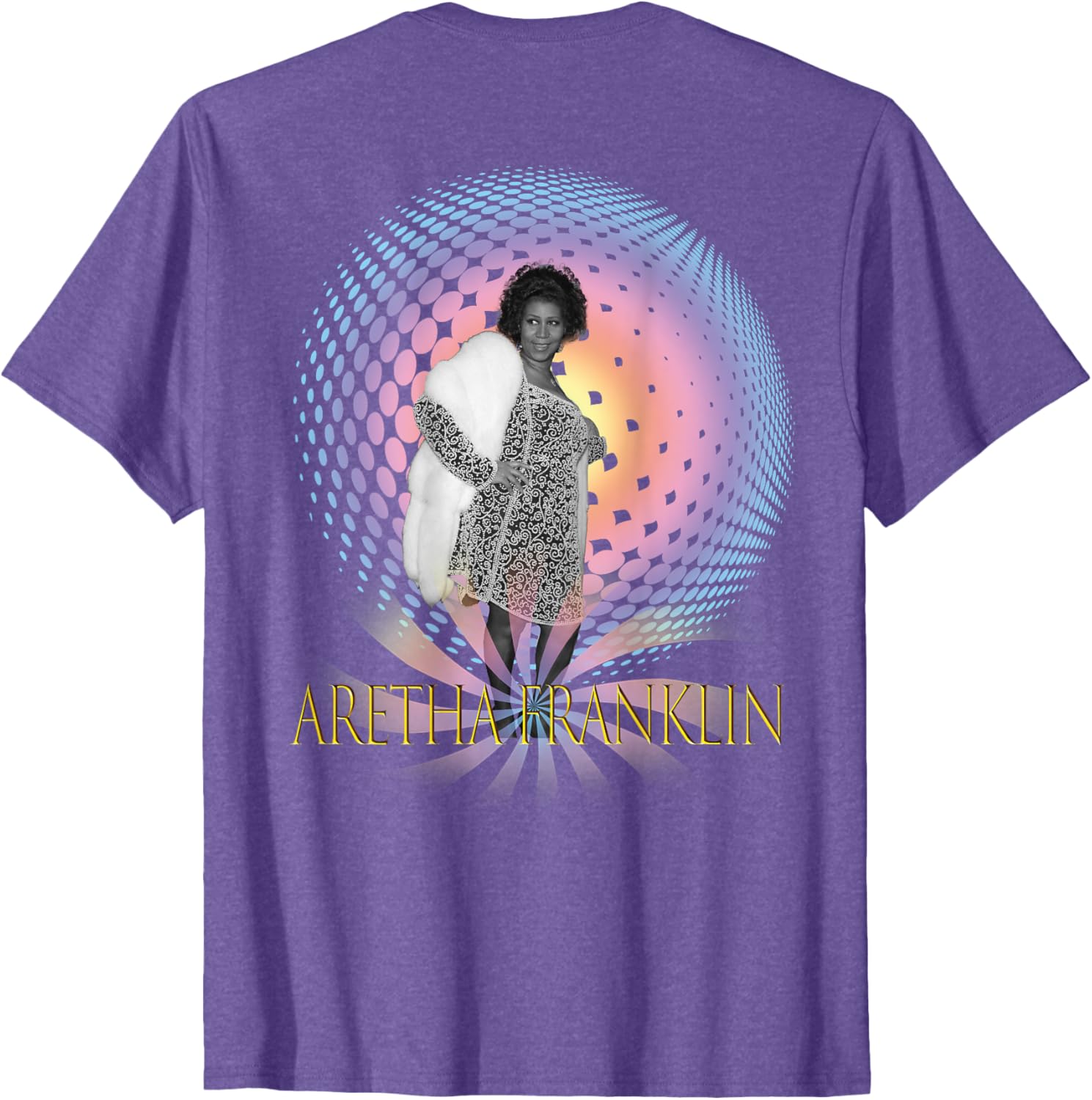 Aretha Franklin Back Printed T-Shirt for Music Lovers and Fans - 24