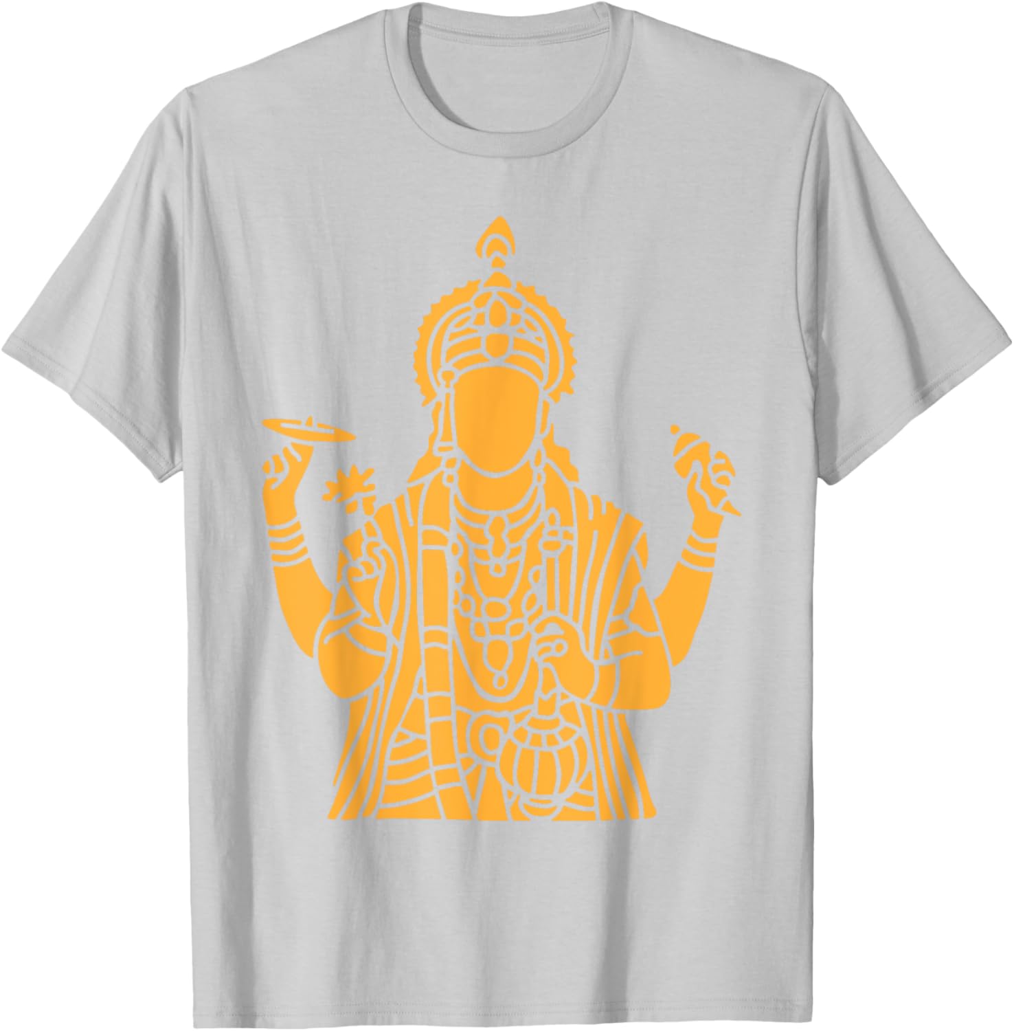 Vishnu Narayana Silhouette T-Shirt for Divine Pooja and Spiritual Wear - 18