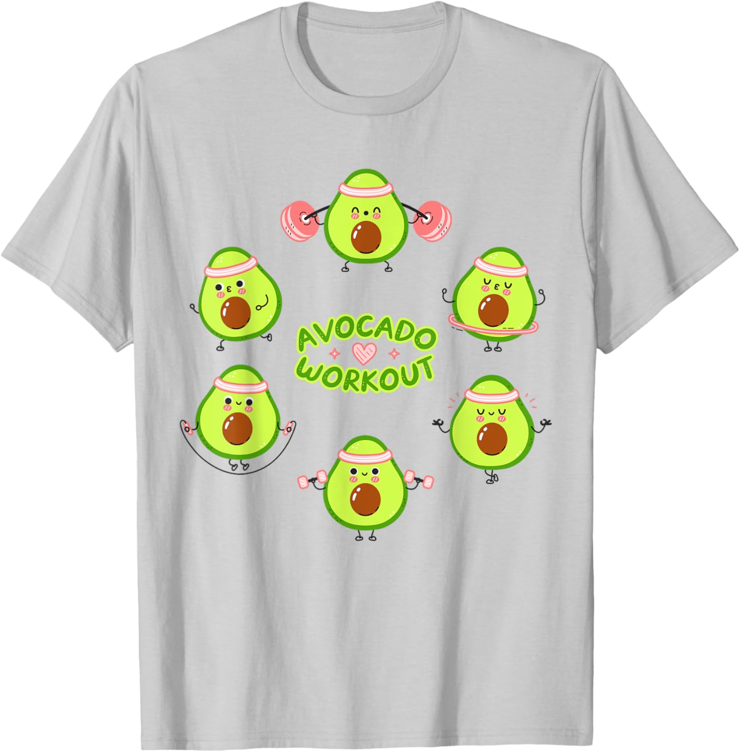 Avocado Workout Guacamole T-Shirt for Vegan Mexican Food Lovers - 8