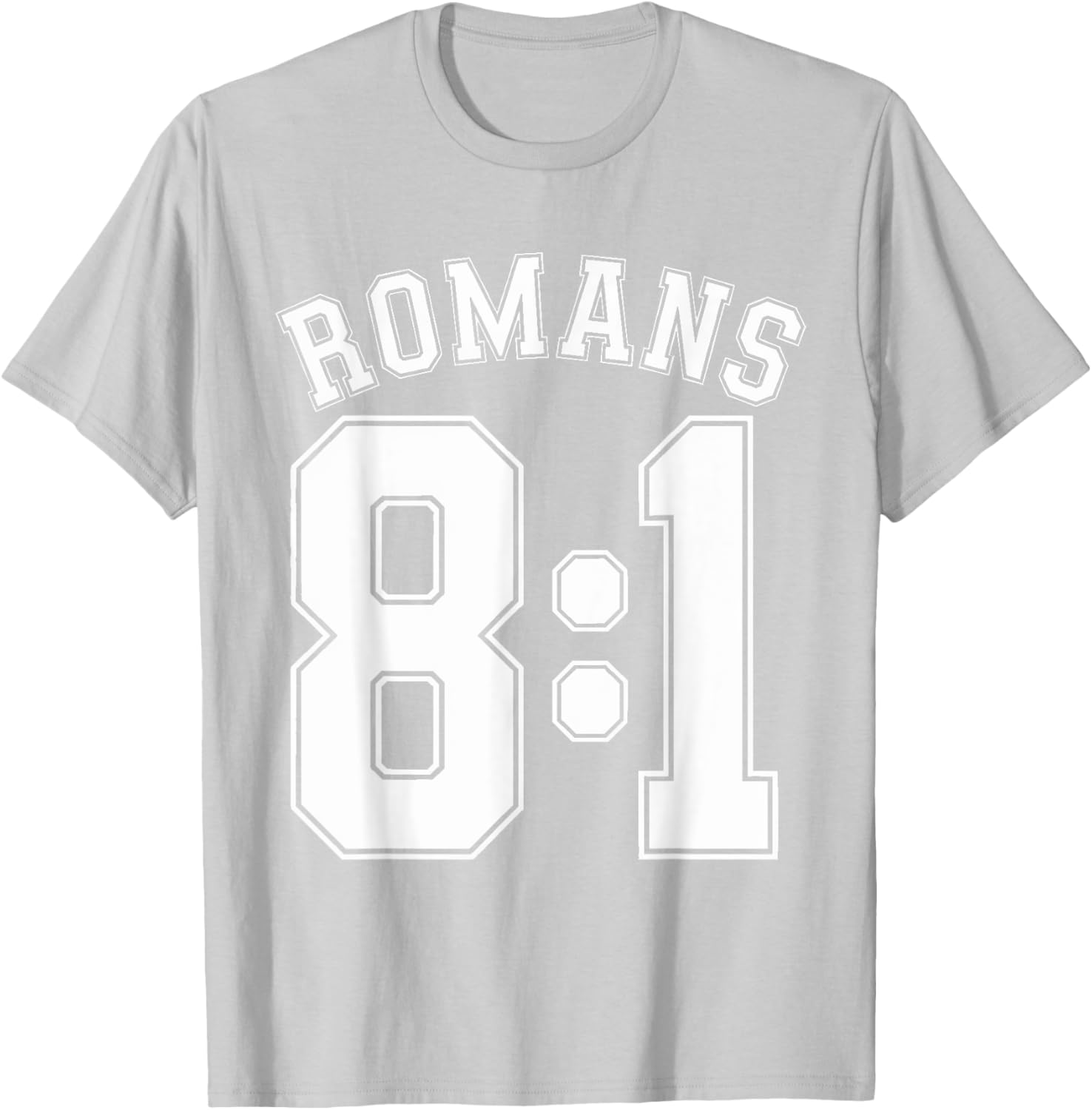 Romans 8:1 Sports Jersey T-Shirt for Christian Motivation and Faith - 20