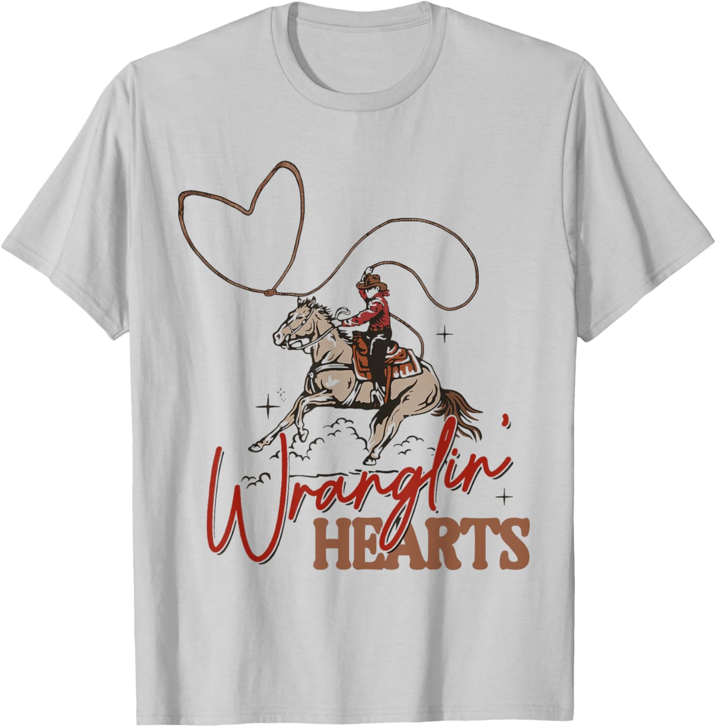Wranglin Hearts Cowboy Western Valentines T-Shirt for Fun Loving Couples - 3