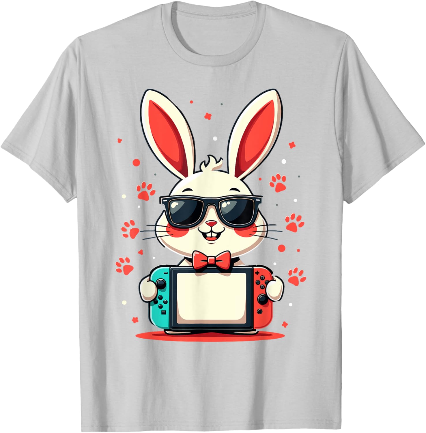 Cute Bunny Gaming Controller T-Shirt for Easter Gamer Boys Gifts - 3