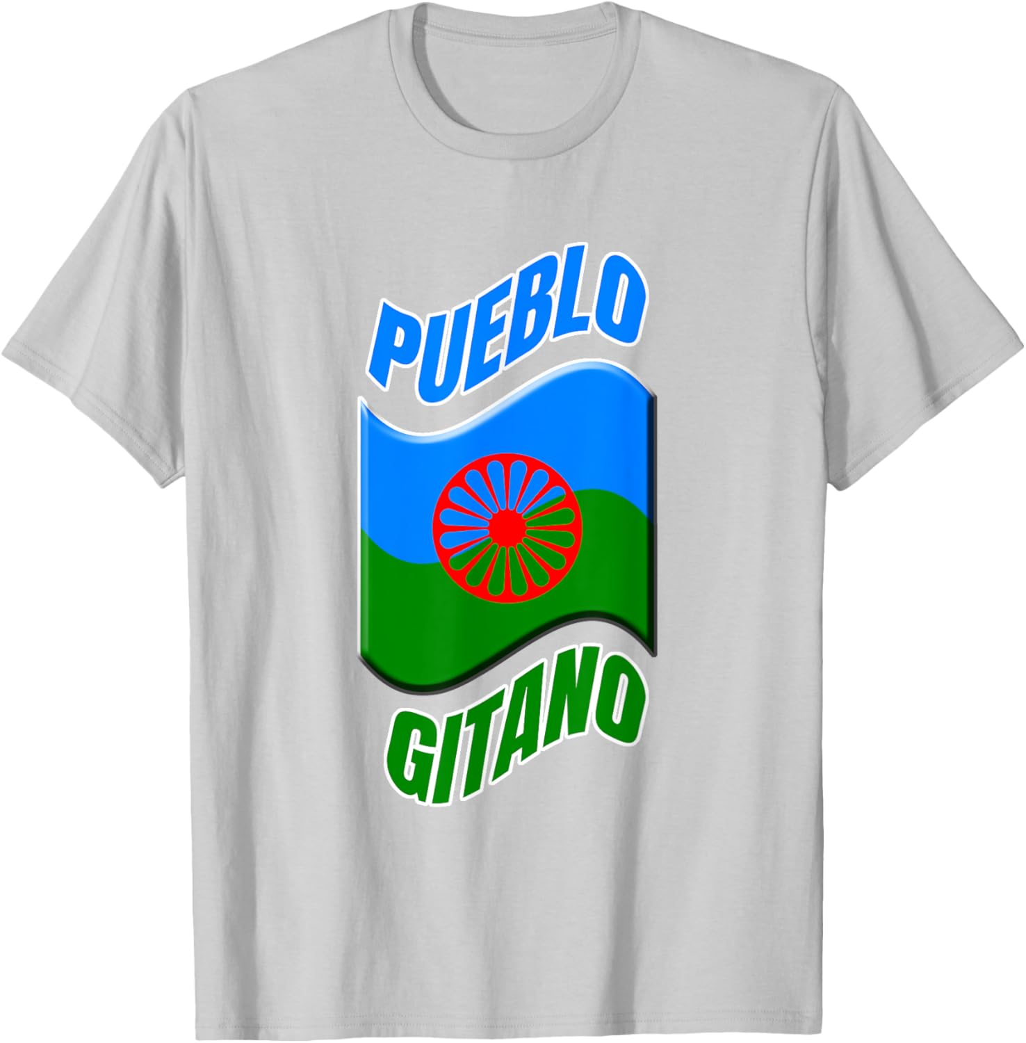 Colorful Gitana Flag T-Shirt with Uplifting Message for Happy Vibes - 11