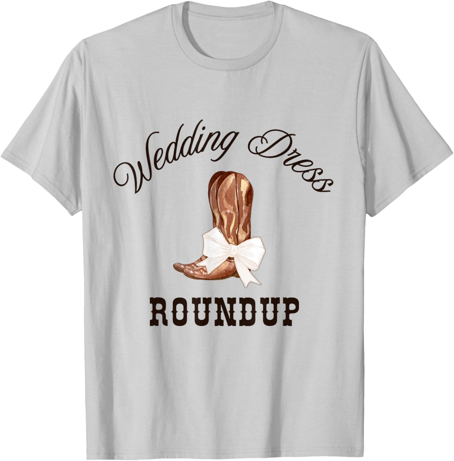 Charming Country Western Wedding Dress Shopping T-Shirt for Bridal Parties - 5