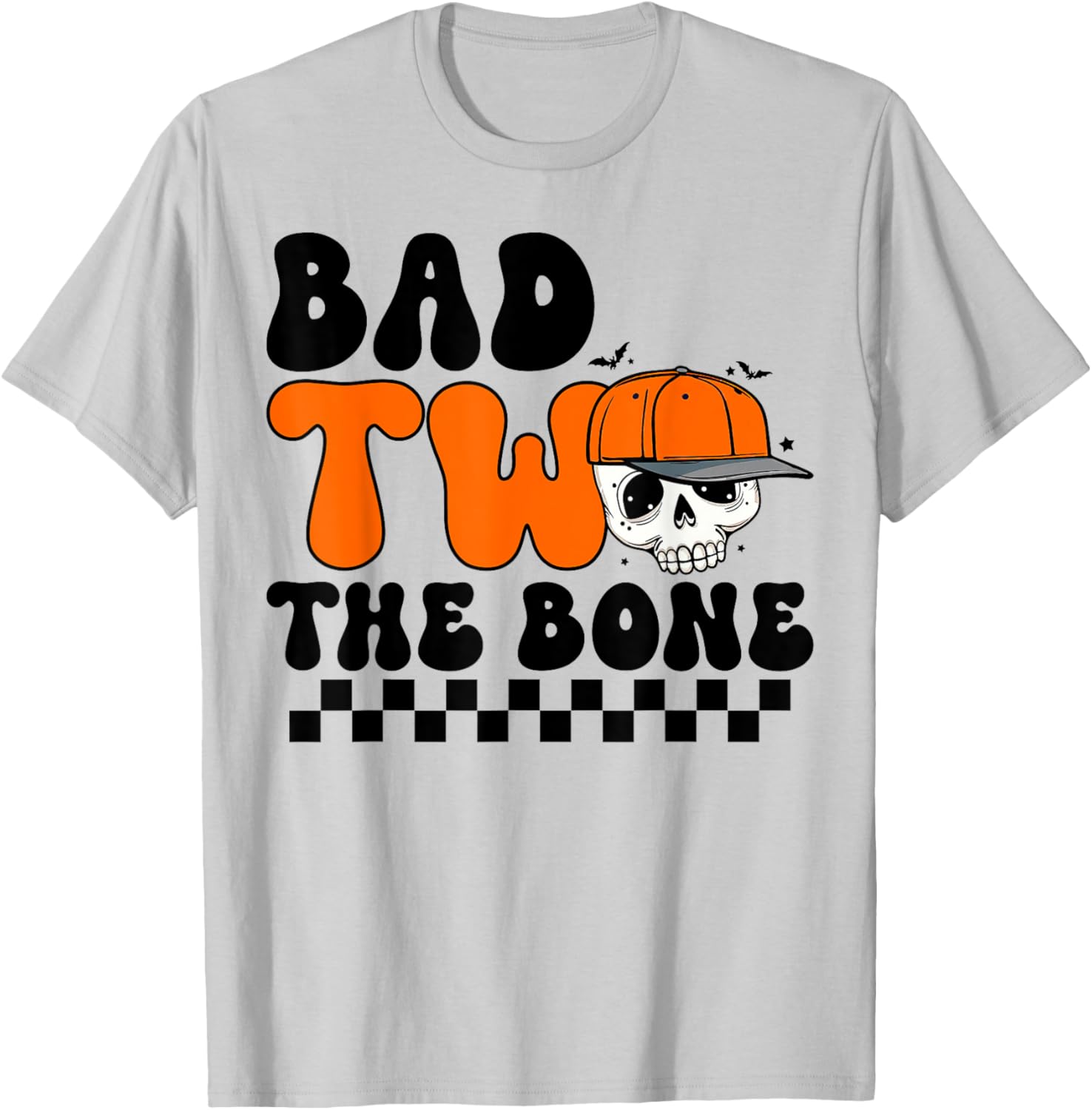 Cool Spooky 2nd Birthday T-Shirt for Boys - Bad Two The Bone Design - 4