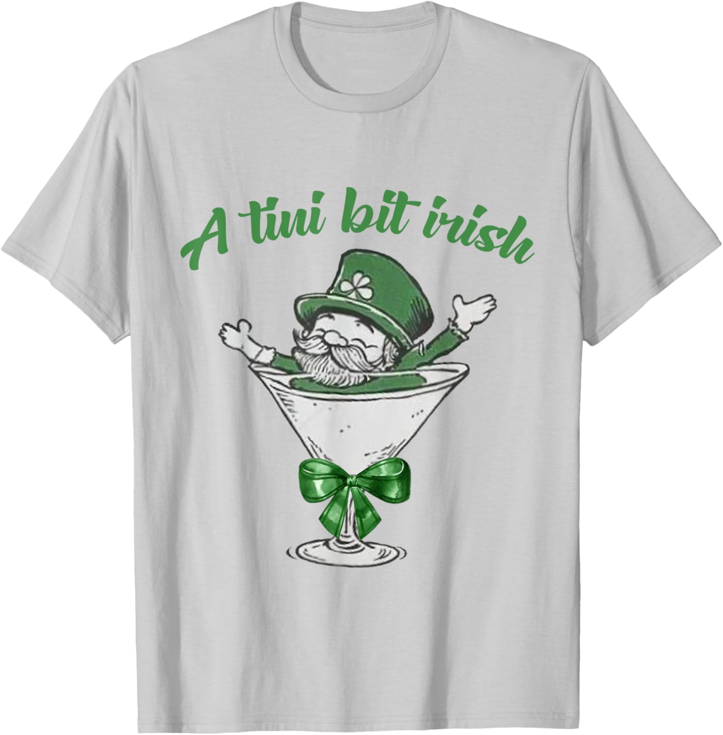 A Tini Bit Irish Leprechaun Martini St Patrick's Day T-Shirt - 16