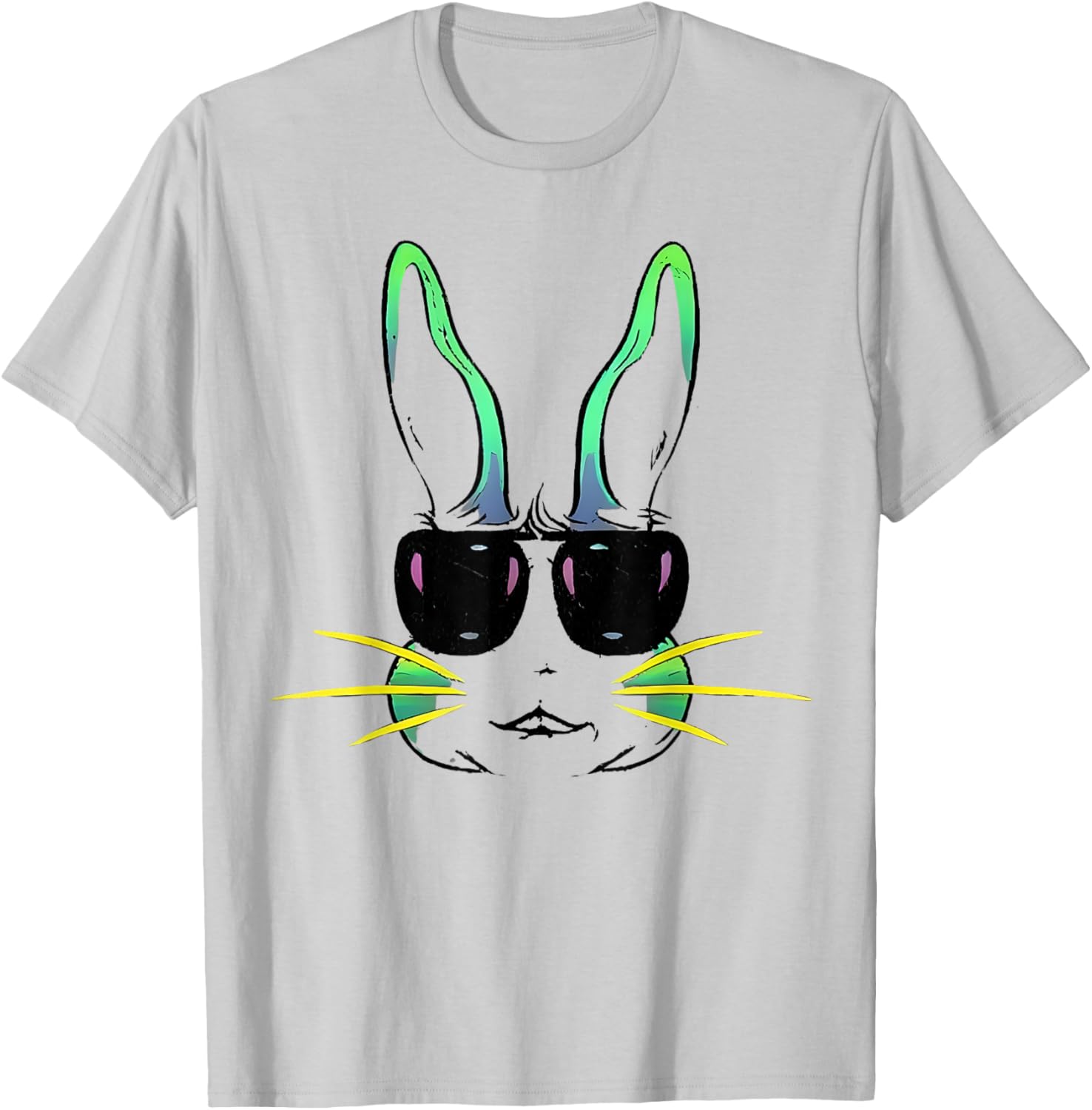 Cool Bunny Face Sunglasses T-Shirt for Fun Easter Celebrations - 21