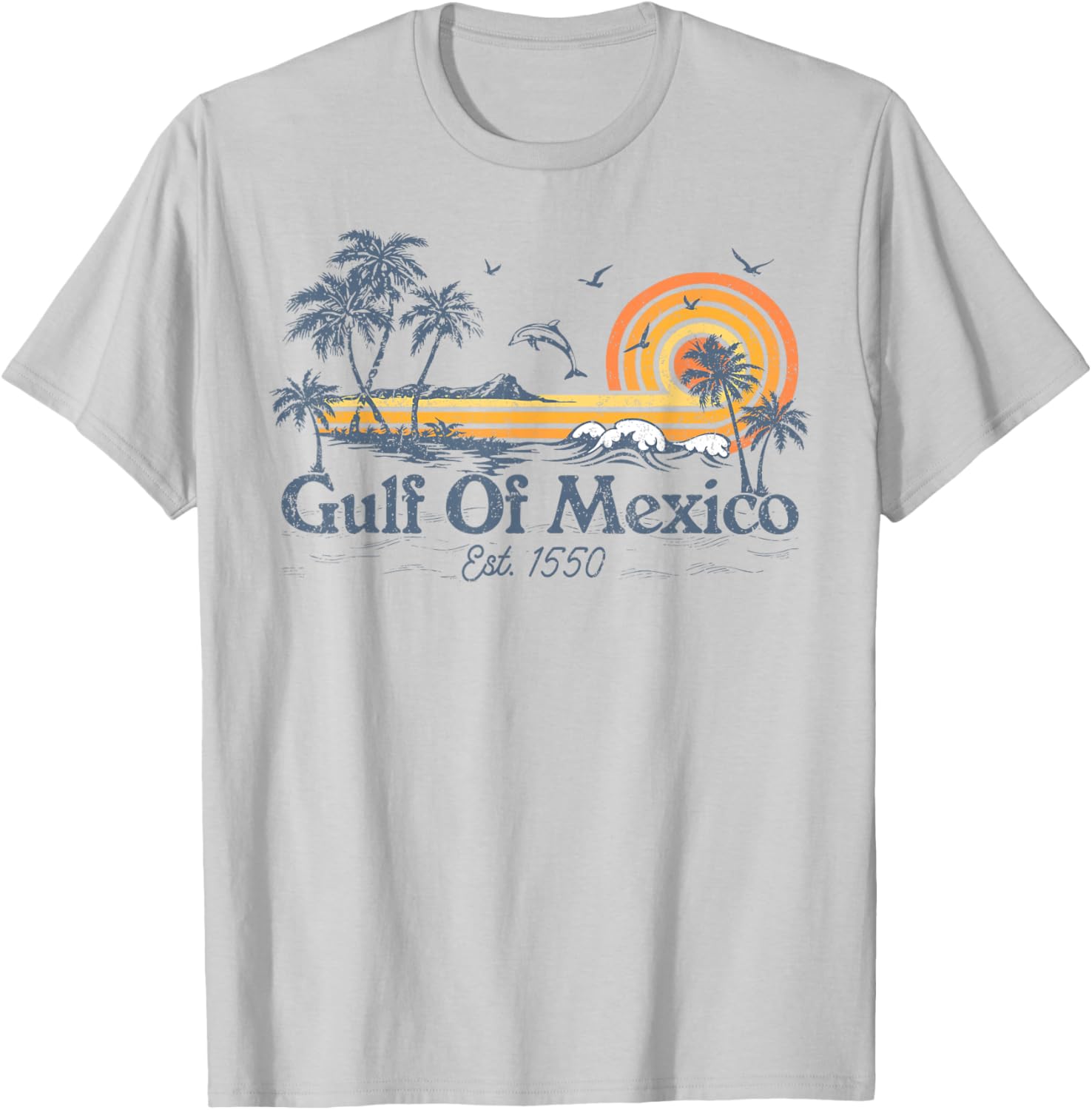 Gulf of Mexico Est 1550 Retro Vintage Beach T-Shirt for Beach Lovers - 10