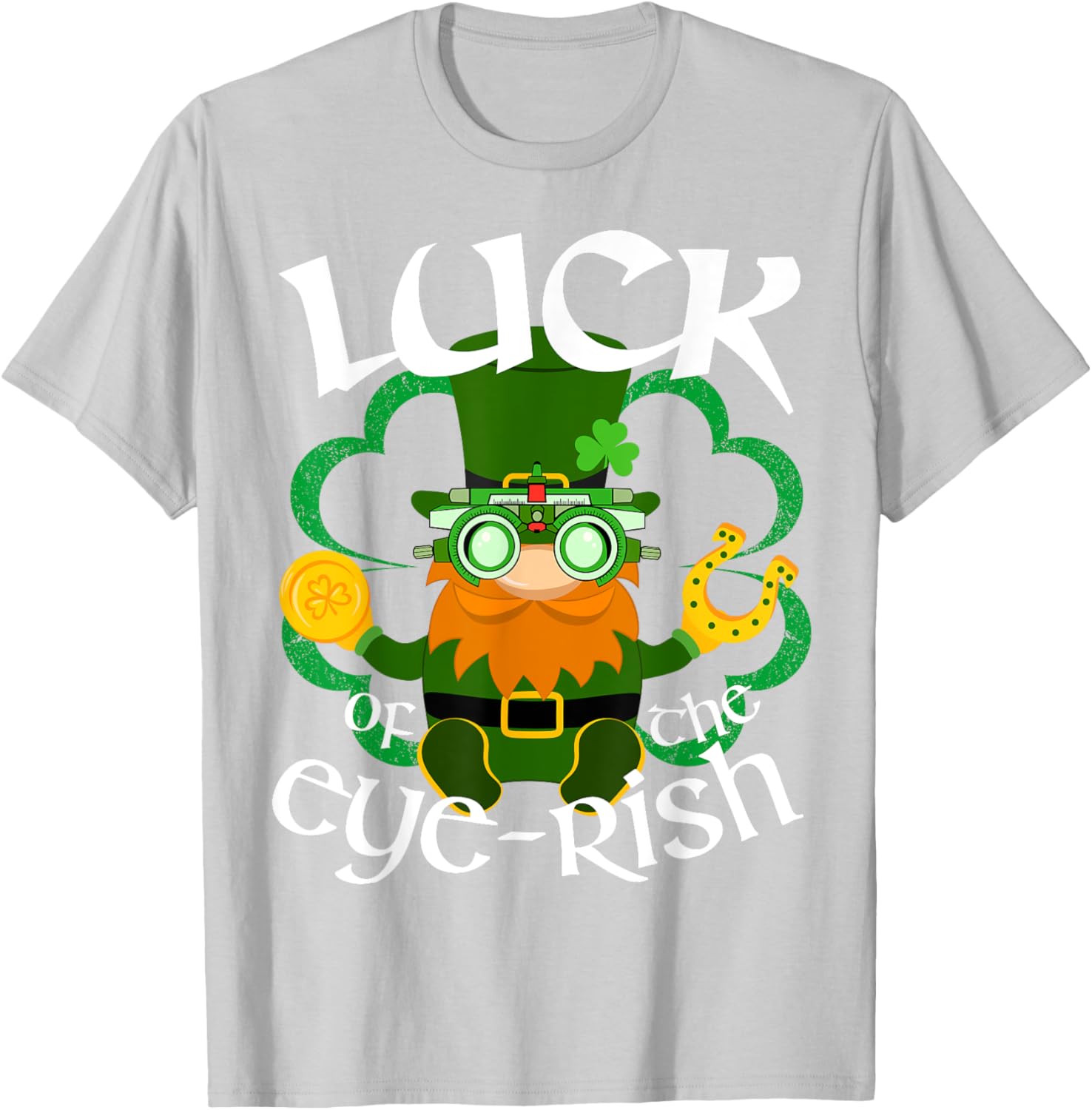 St Patrick's Day Irish Gnome Eye Doctor T-Shirt for Optometrists - 16