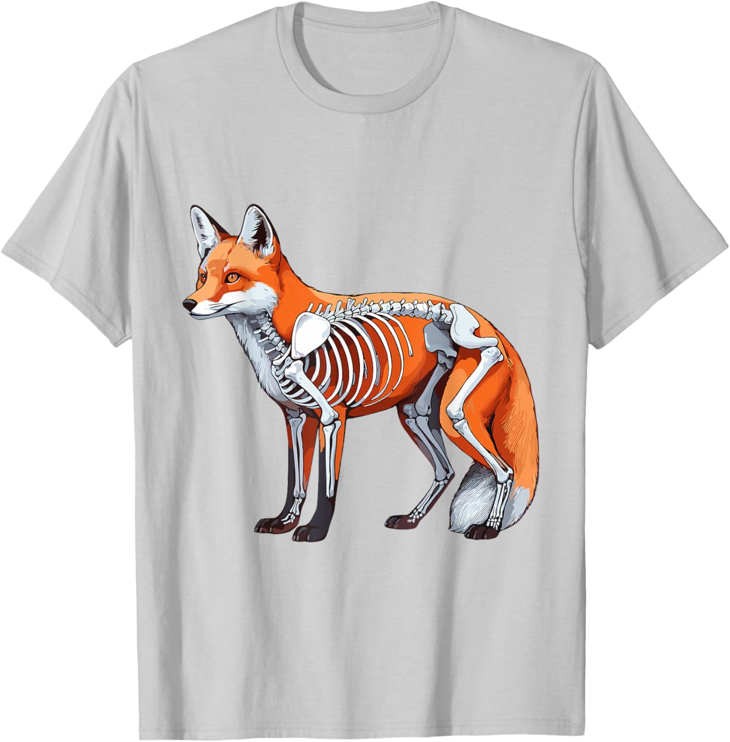 X-ray Fox Body Anatomy Radiography Skeleton T-Shirt for Anatomy Lovers - 1