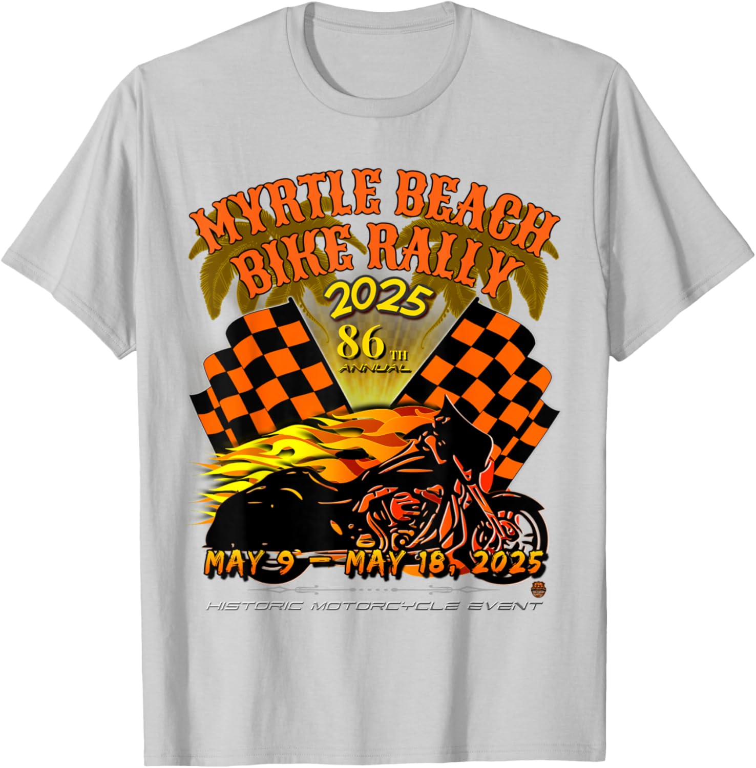 2025 Myrtle Beach Bike Rally Vintage Art T-Shirt for Classic Riders - 21