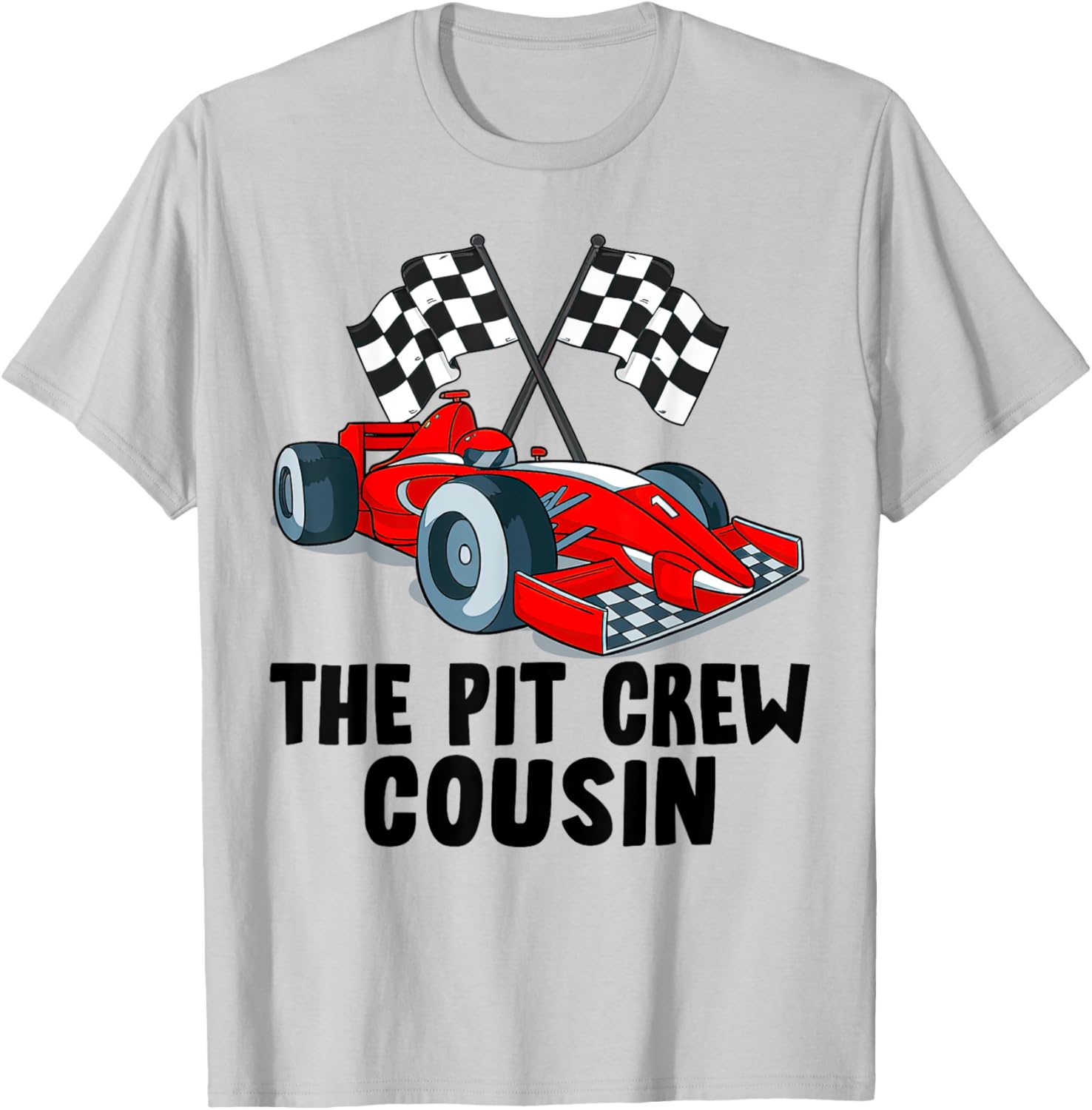 Cousin Pit Crew Racing Family T-Shirt for Car Birthday Party Fun - 1