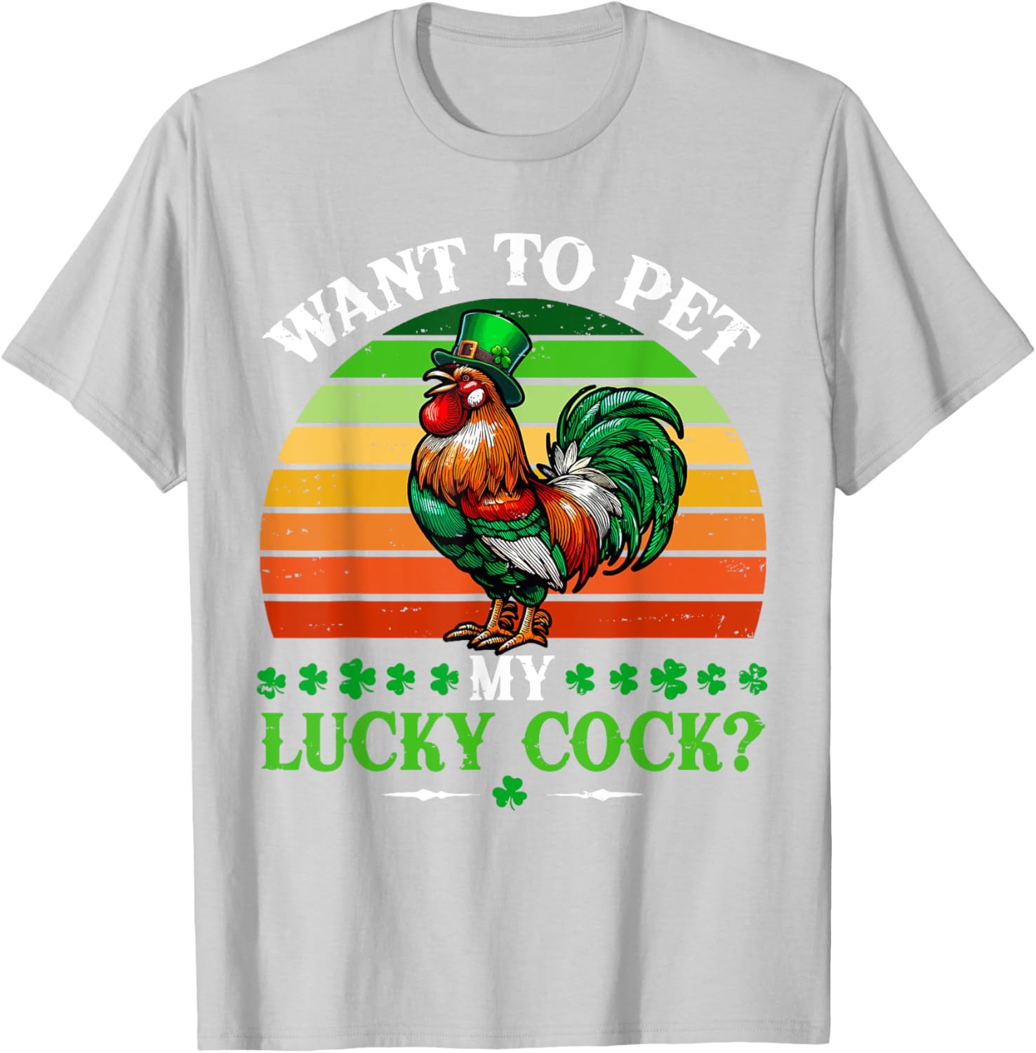 Vintage Sarcastic St. Patrick's Day Rooster T-Shirt for Fun Lovers - 12